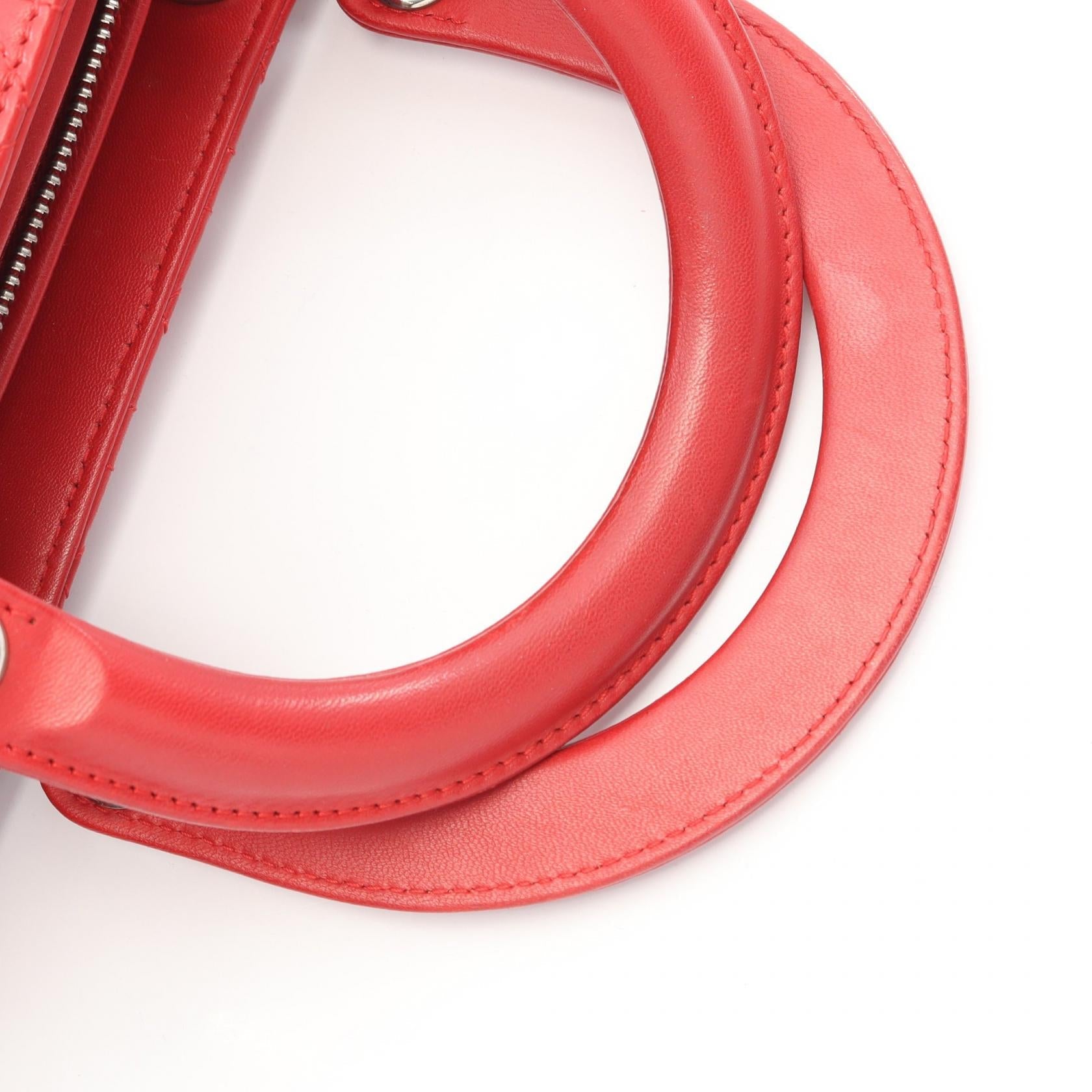 ディオール LADY DIOR レザー ハンドバッグ