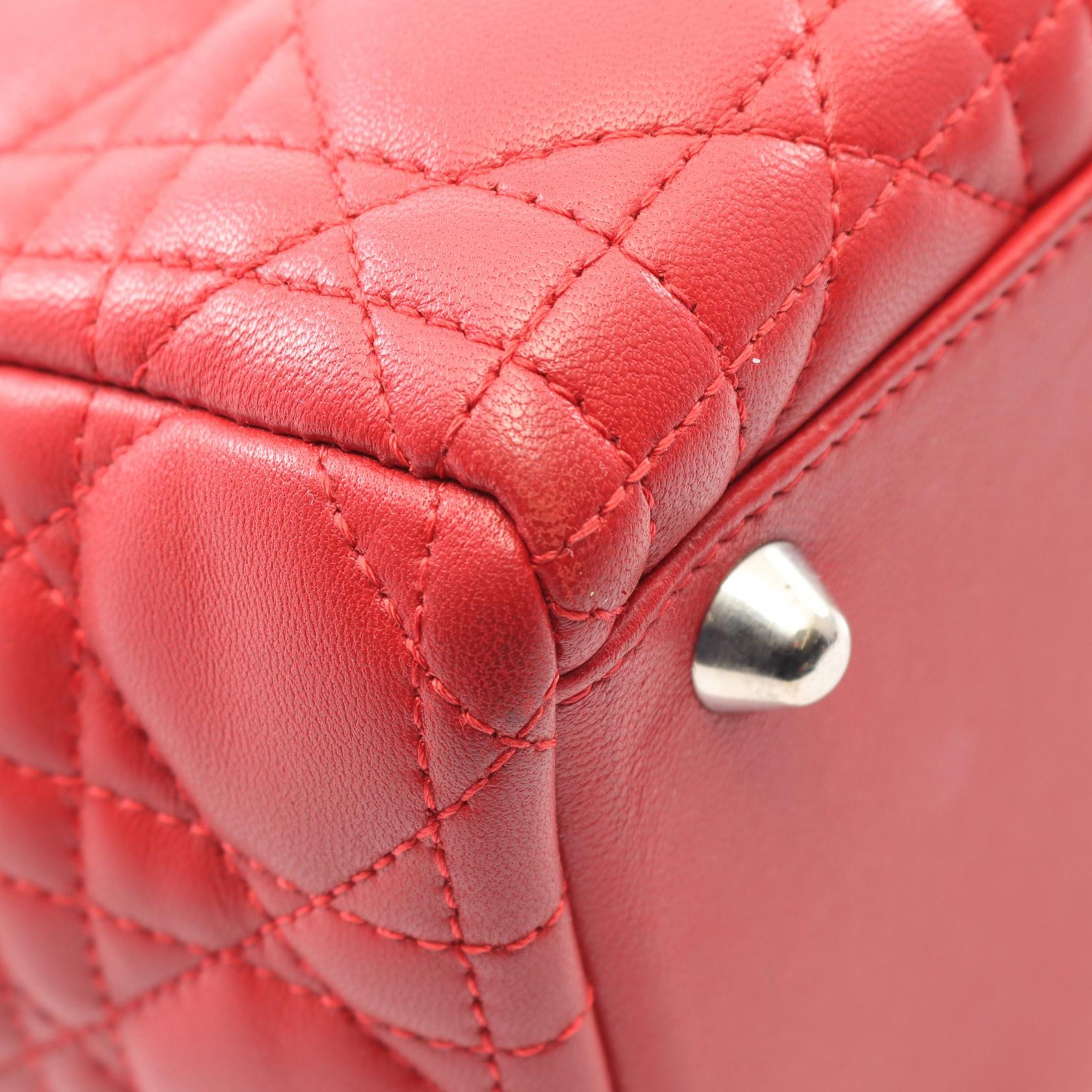 ディオール LADY DIOR レザー ハンドバッグ