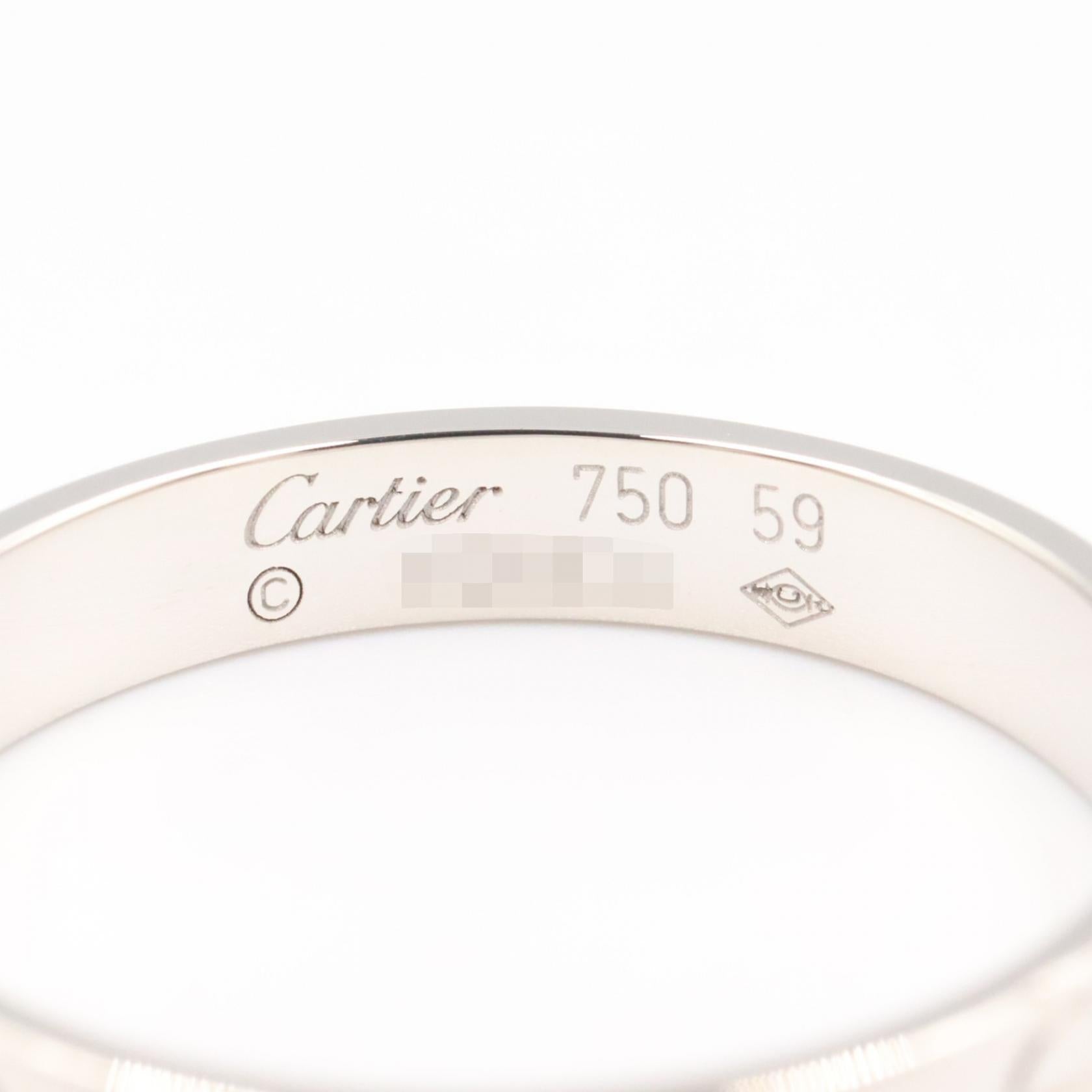 カルティエ ミニラブ Au750ホワイトゴールド リング 18号