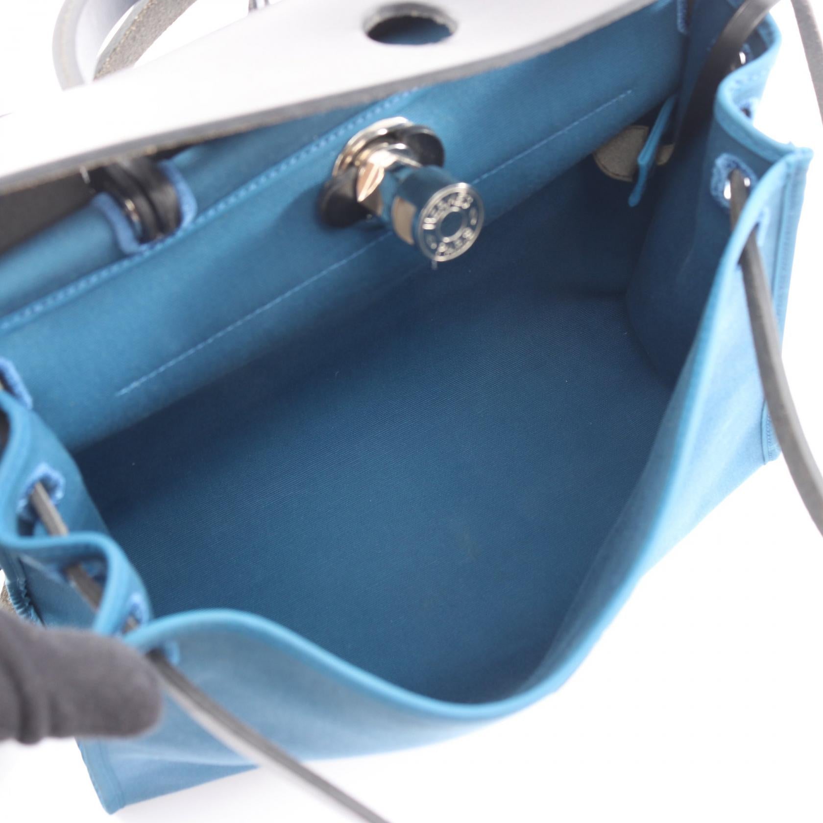 エルメス エールバッグジップPM トワルオフィシエ ヴァッシュハンター ハンドバッグ