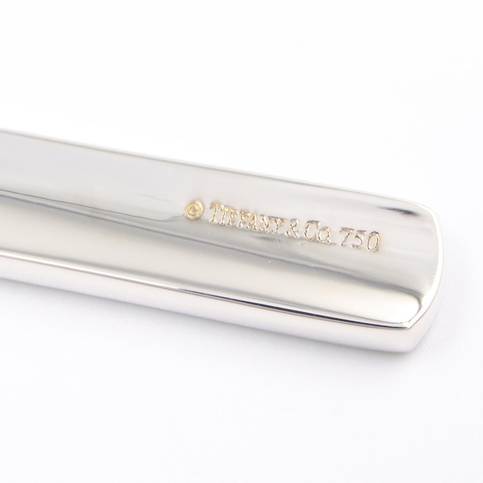 ティファニー 1837 バー Au750 ダイヤモンドネックレス