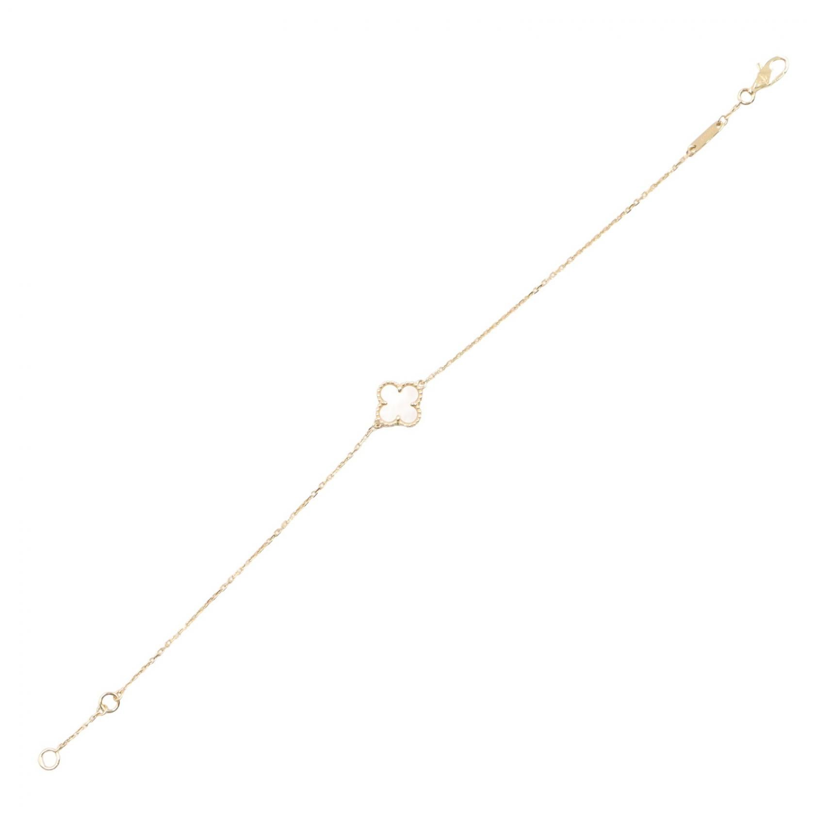 ヴァンクリーフアンドアーペル スウィートアルハンブラ マザーオブパール Au750 ブレスレット