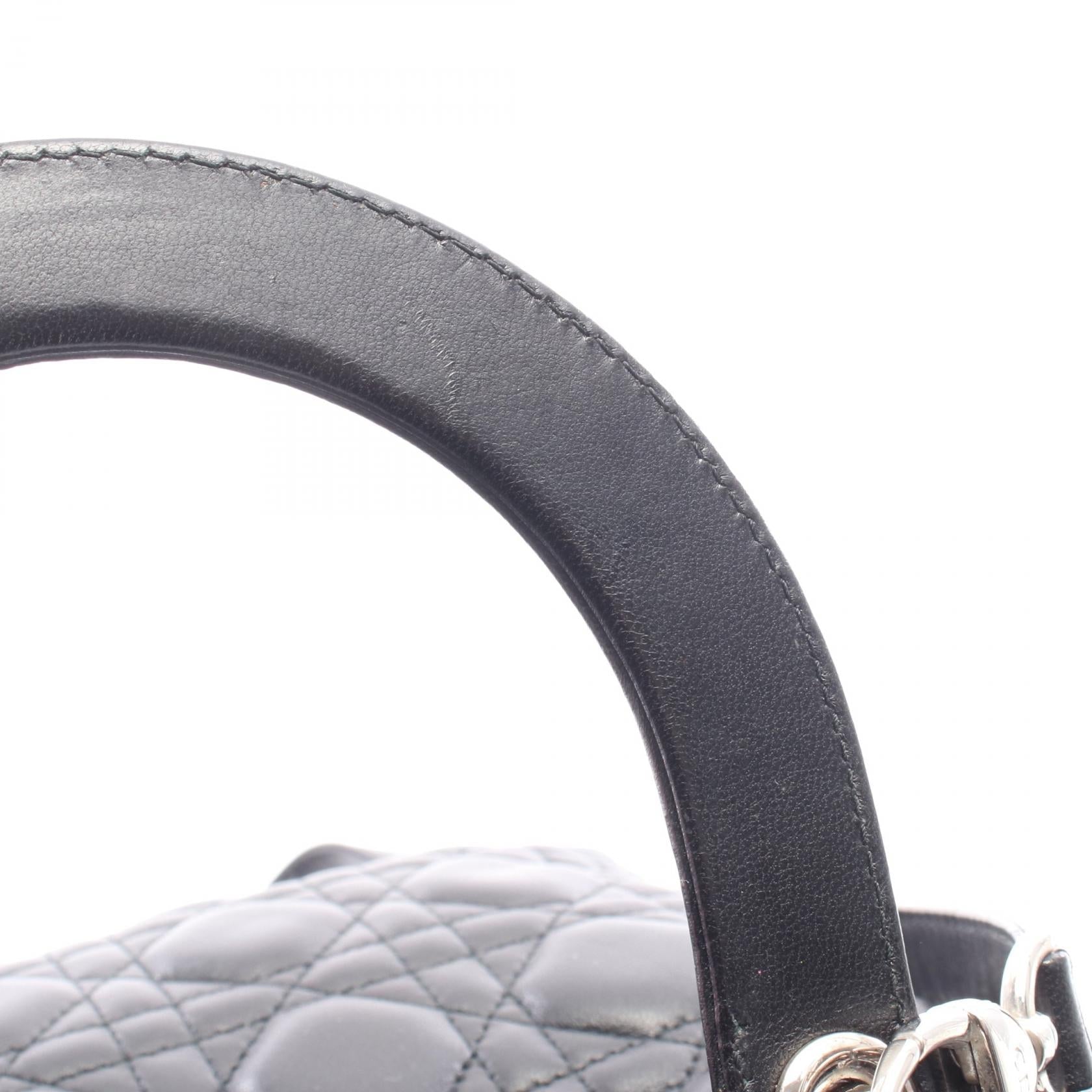 ディオール LADY DIOR レザー ハンドバッグ