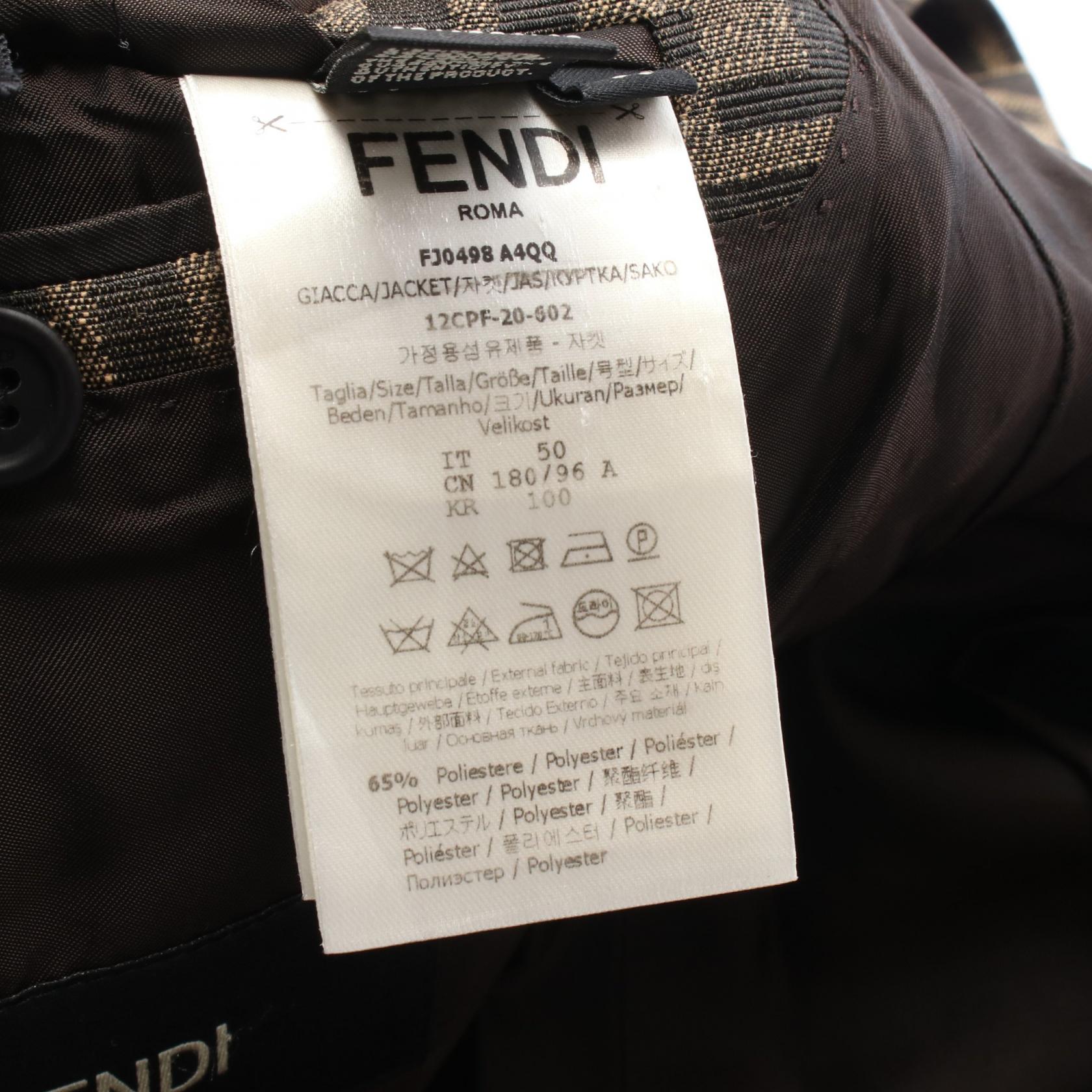 フェンディ ズッカ ポリエステルジャケット