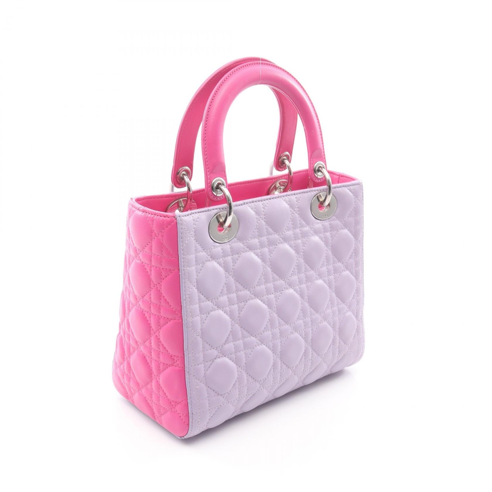 クリスチャンディオール LADY DIOR レザー ハンドバッグ