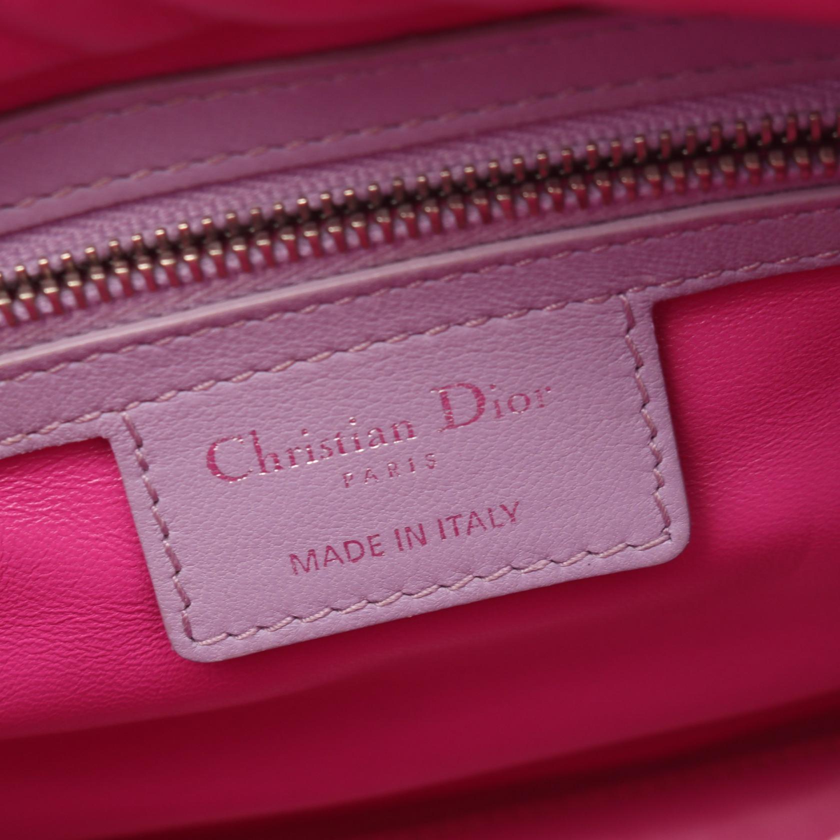 クリスチャンディオール LADY DIOR レザー ハンドバッグ