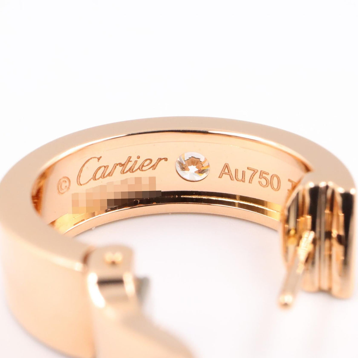 カルティエ ラブフープ Au750 ダイヤモンド ピアス
