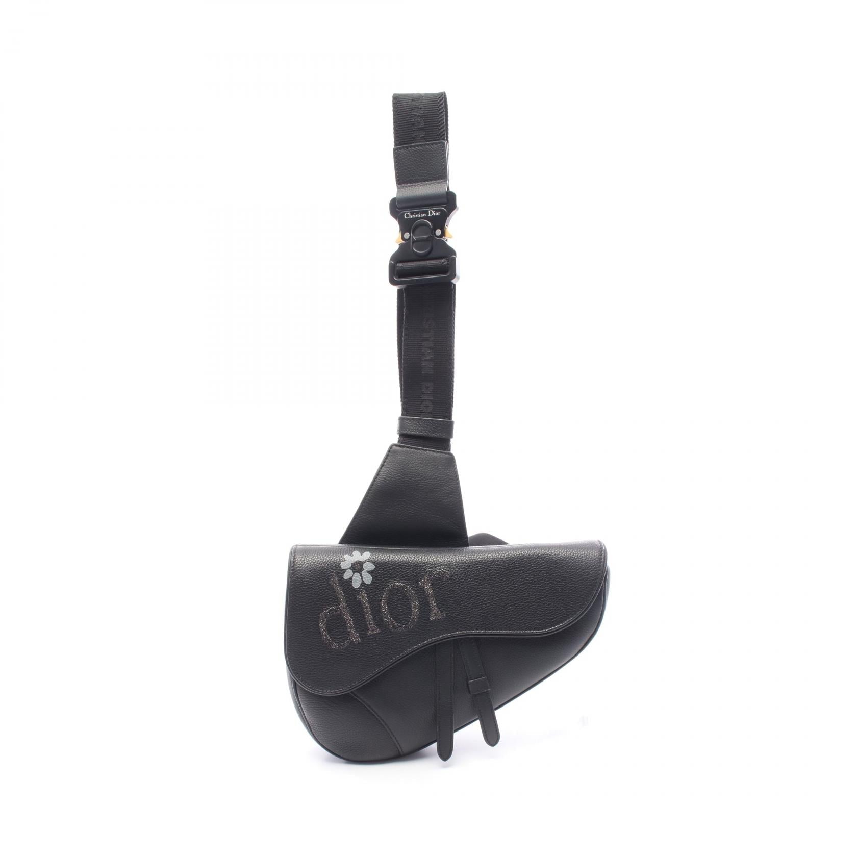 ディオール DIOR × ERL SADDLE レザーウエストバッグ