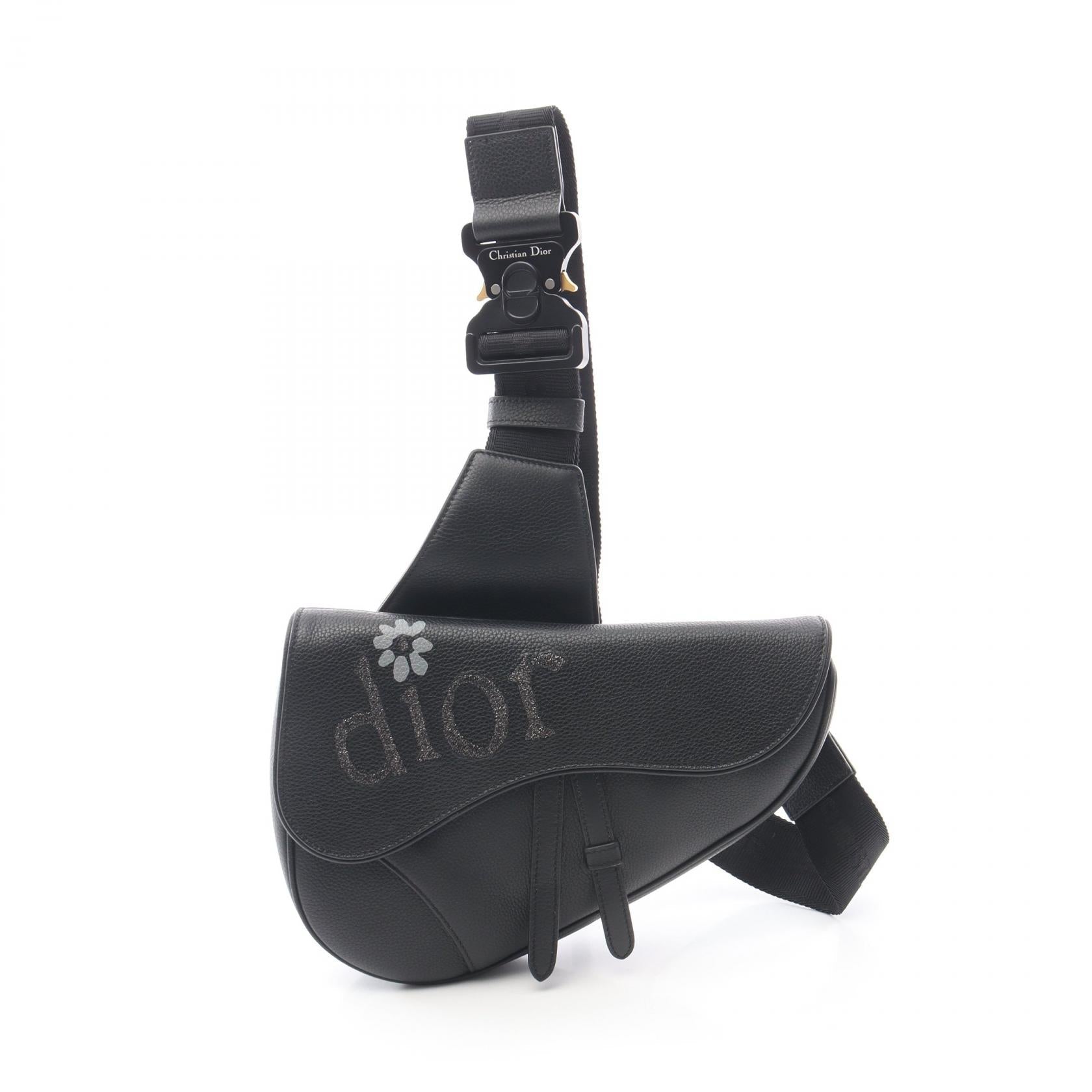 ディオール DIOR × ERL SADDLE レザーウエストバッグ