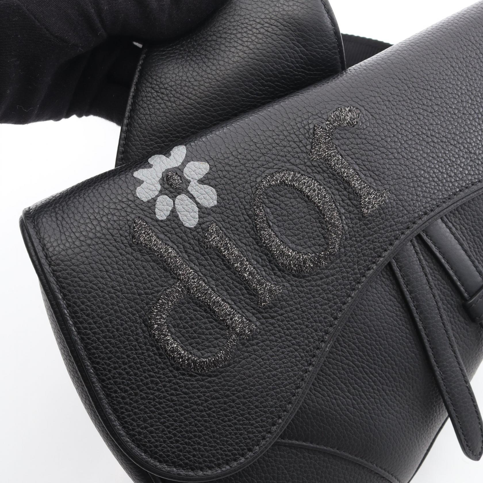 ディオール DIOR × ERL SADDLE レザーウエストバッグ