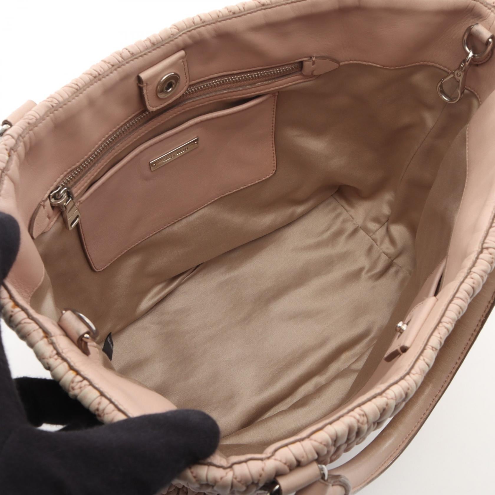 ミュウミュウ マテラッセ レザー2wayハンドバッグ
