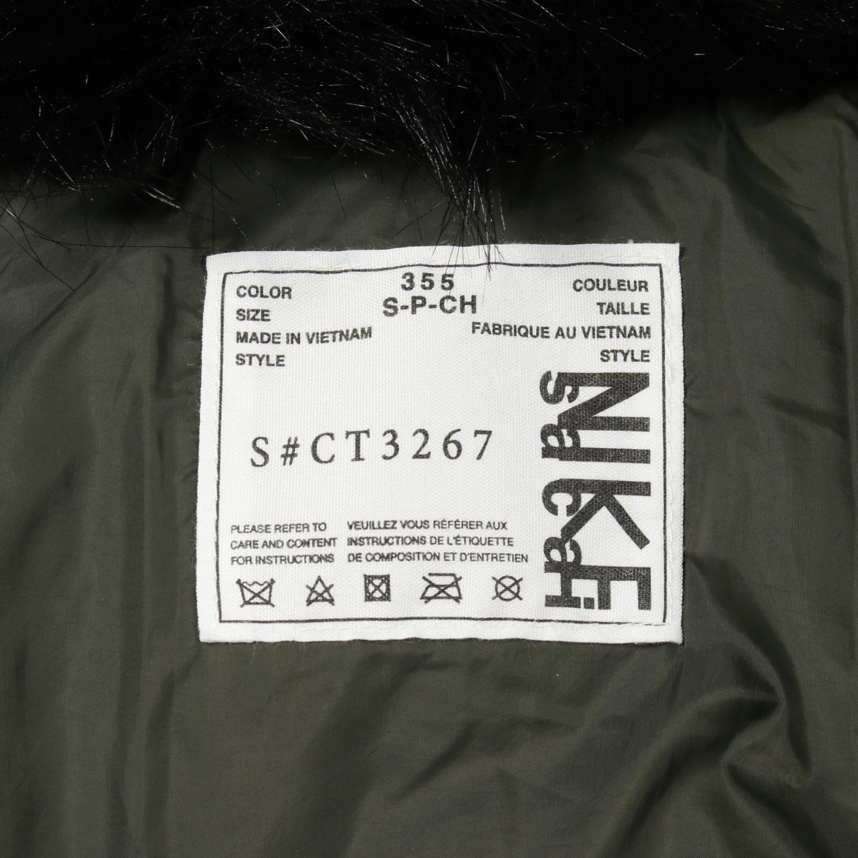 ナイキ NIKELAB sacai ナイロンフェイクファーダウンジャケット