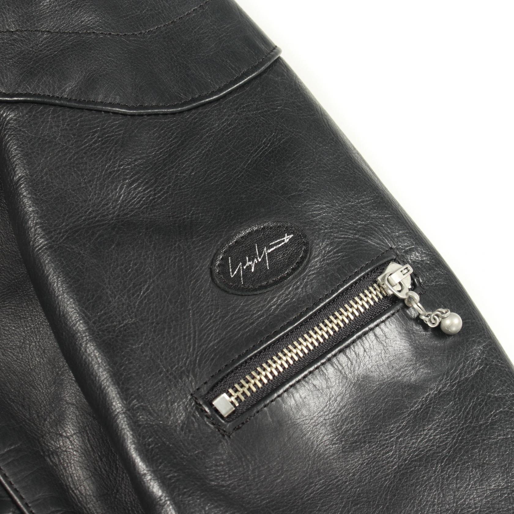 ヨウジヤマモトプールオム レザーライダースジャケット