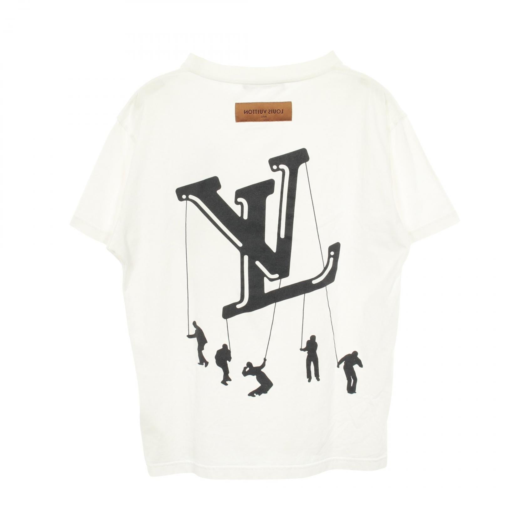 ルイヴィトン フロウティングプリント コットン半袖Tシャツ
