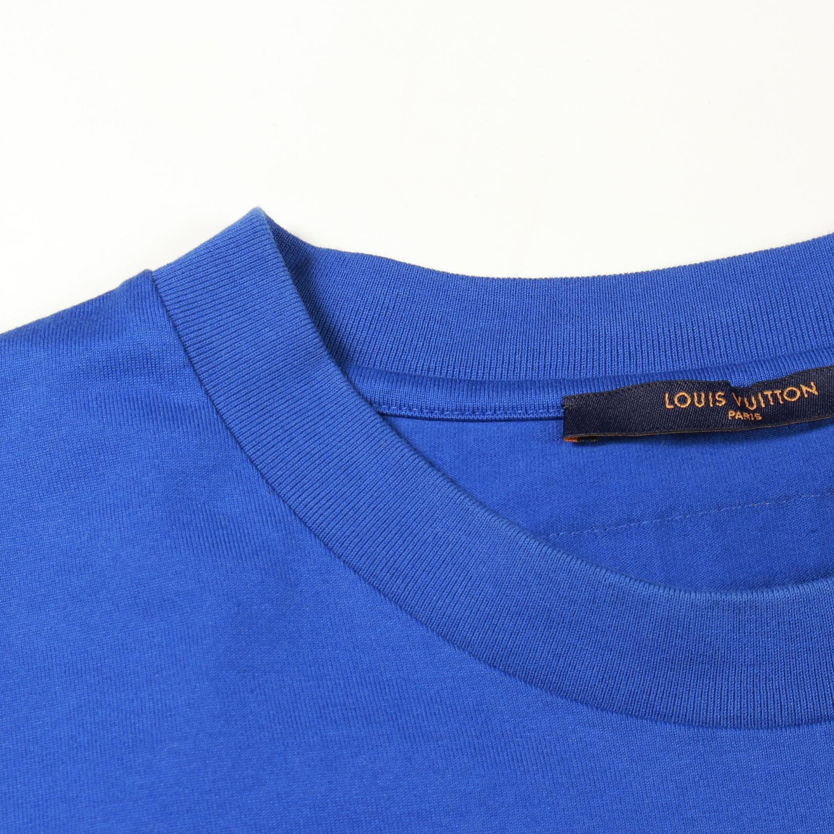 ルイヴィトン エンボスLVロゴ コットン 半袖Tシャツ