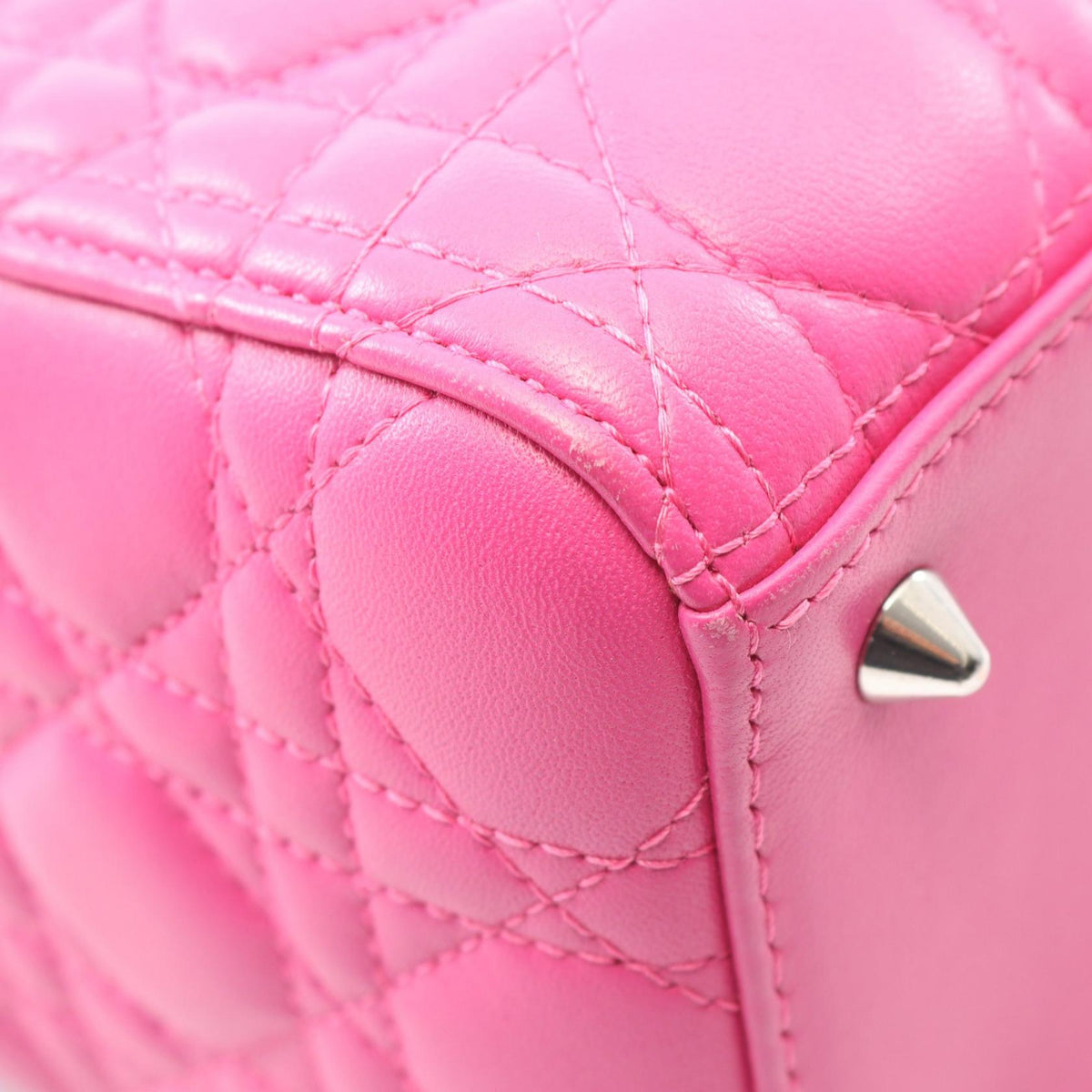ディオール LADY DIOR レザー ハンドバッグ