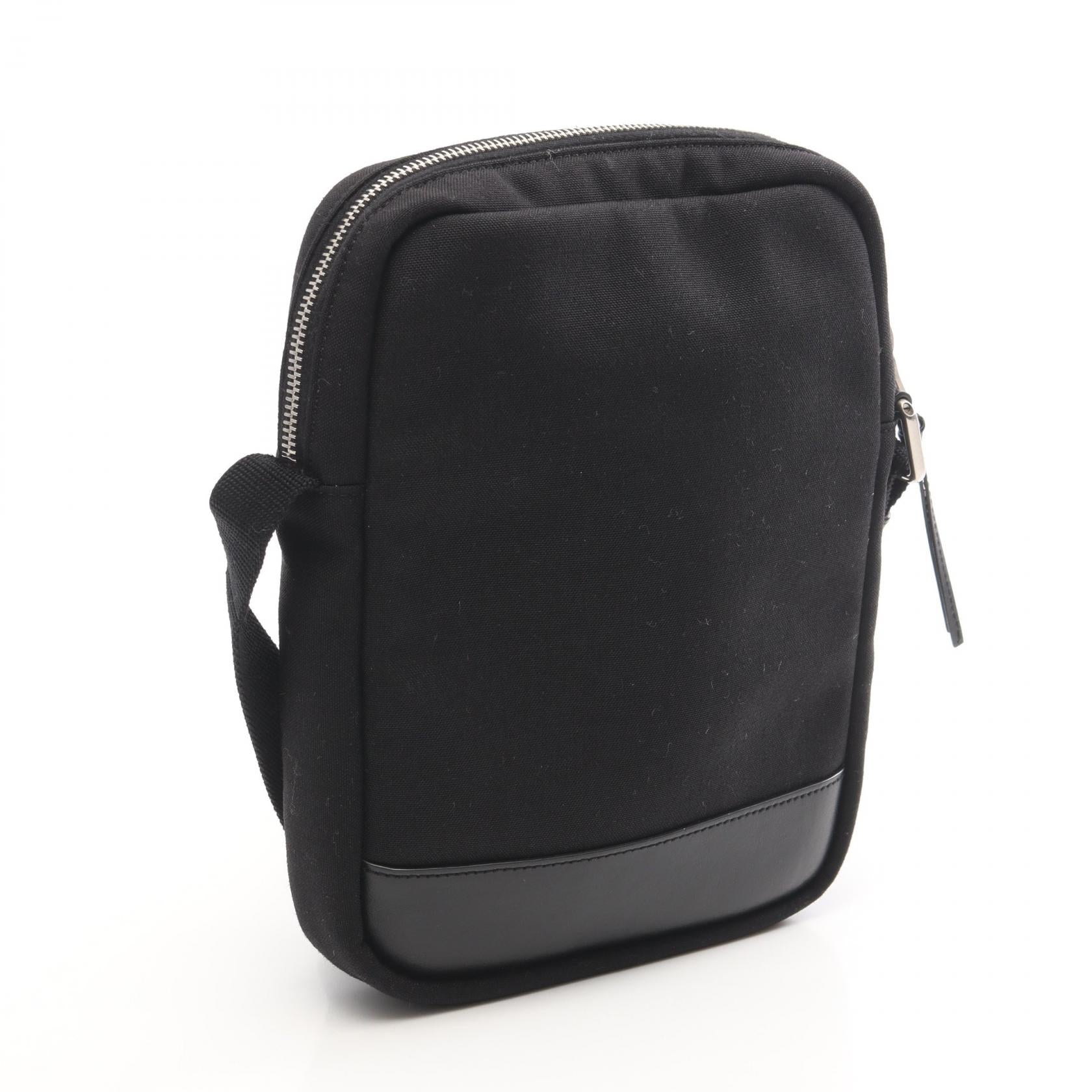 サンローランパリ Rivington キャンバス レザー ショルダーバッグ
