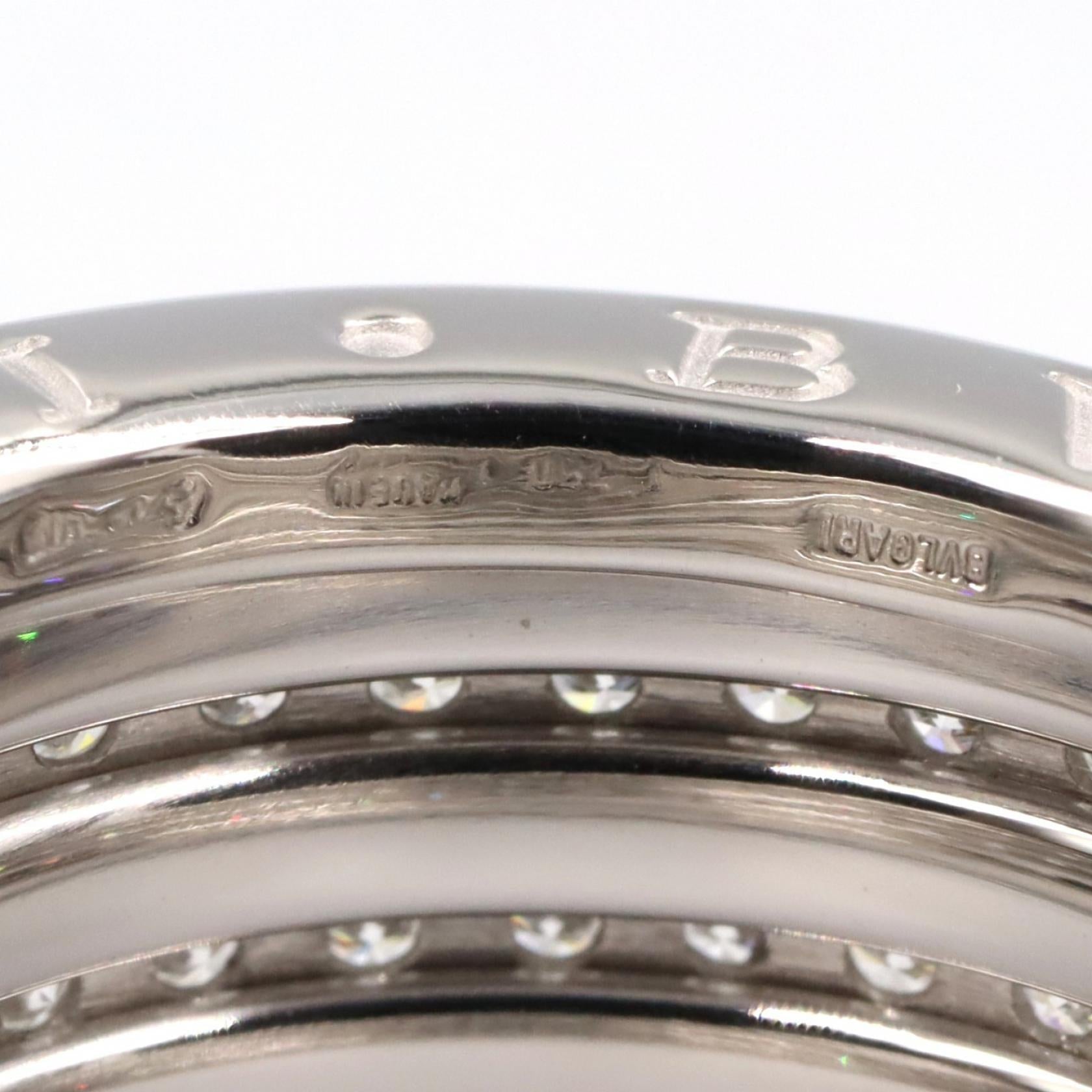 ブルガリ B-zero1 Au750 ダイヤモンド3バンドリング 7号
