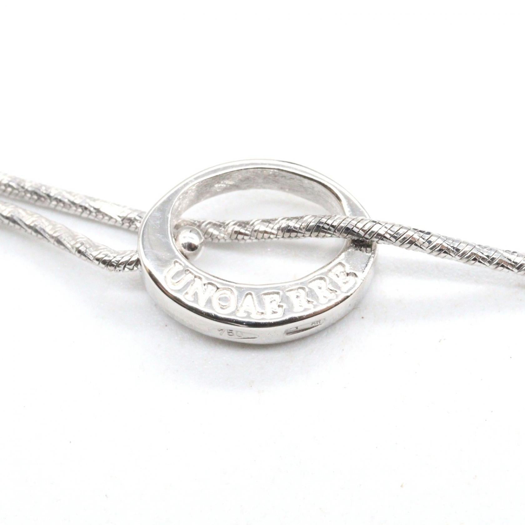 ウノアエレ K18WG ダイヤモンドネックレス