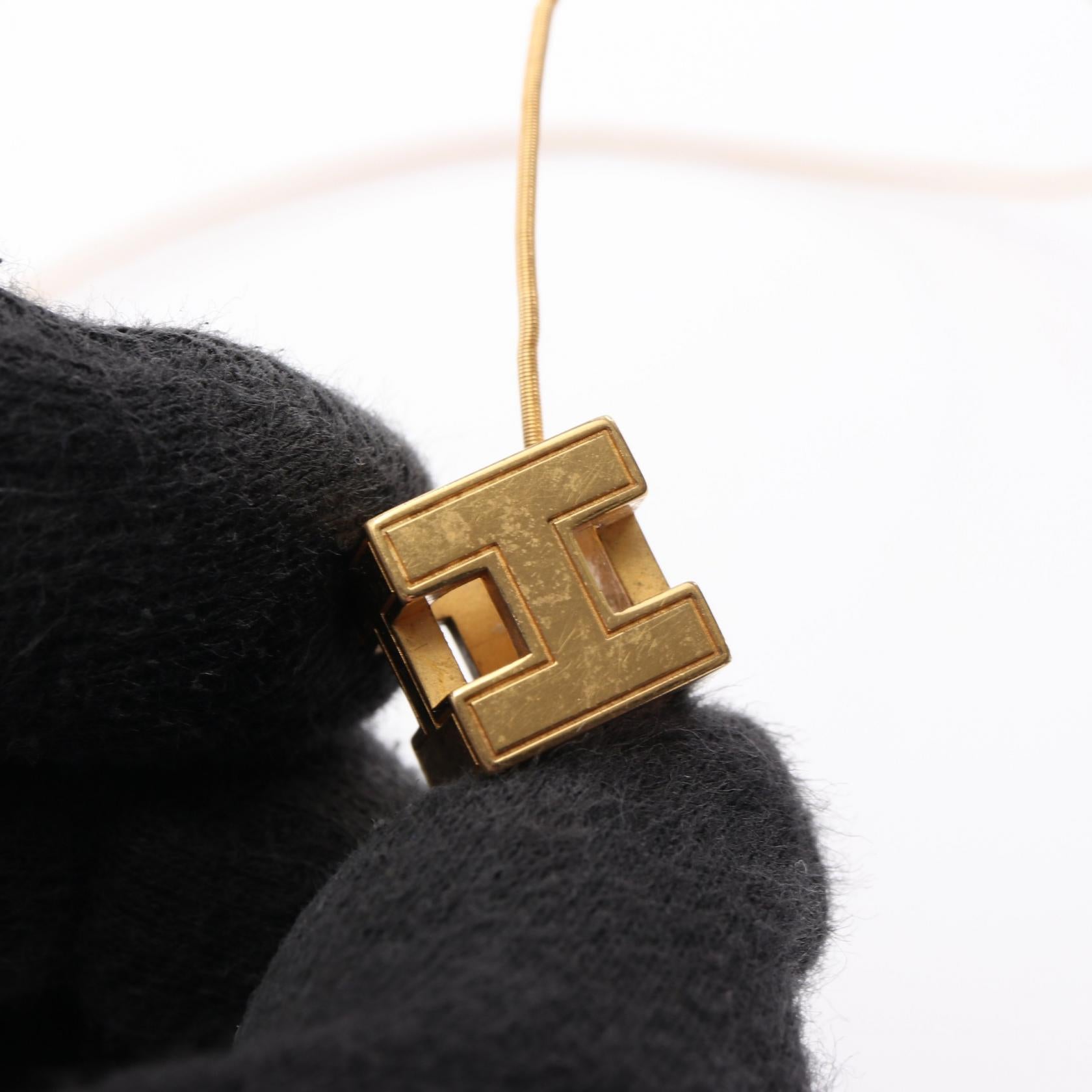 エルメス カージュドアッシュHキューブ ネックレス
