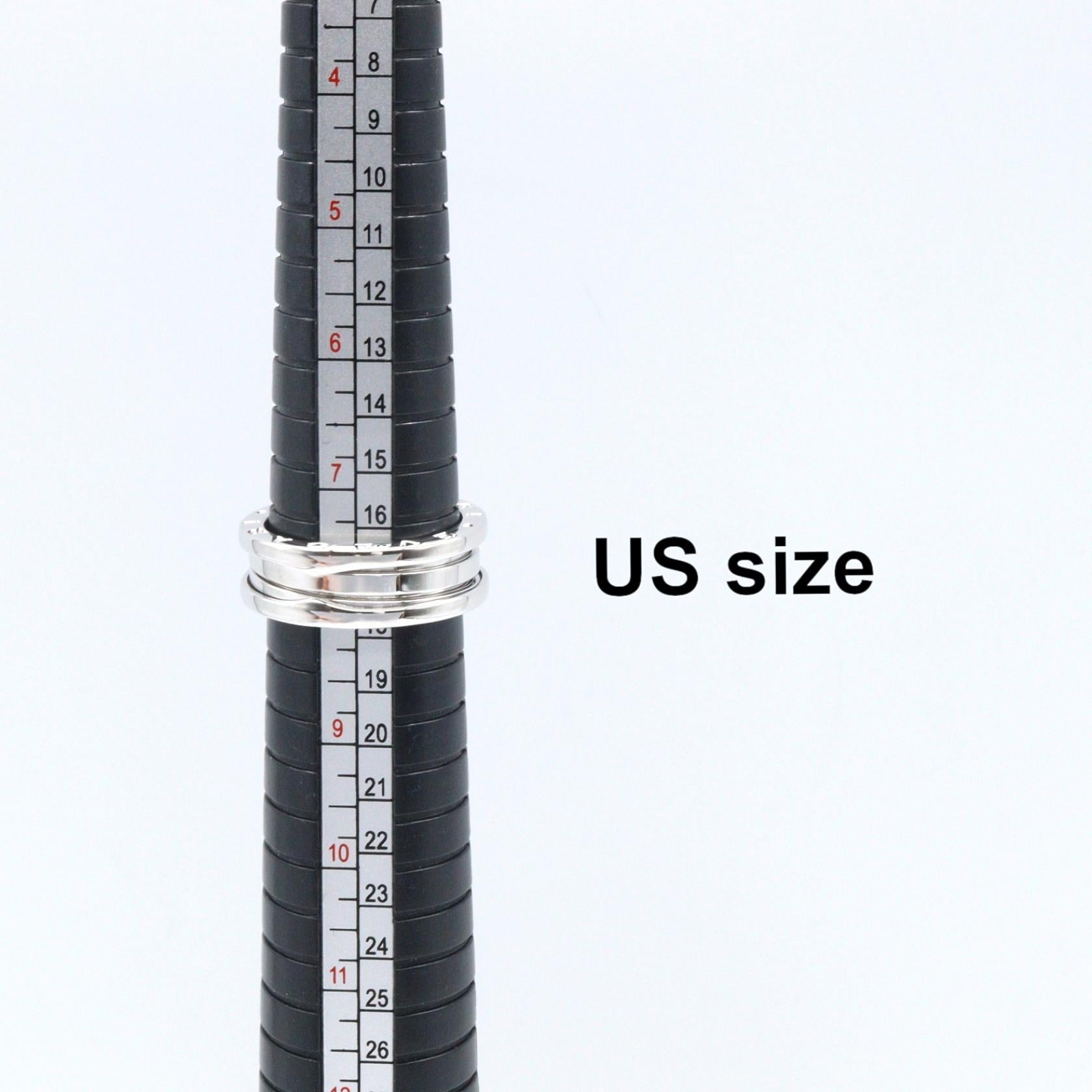 ブルガリ ビーゼロワン Au750ホワイトゴールド リング 15.5号