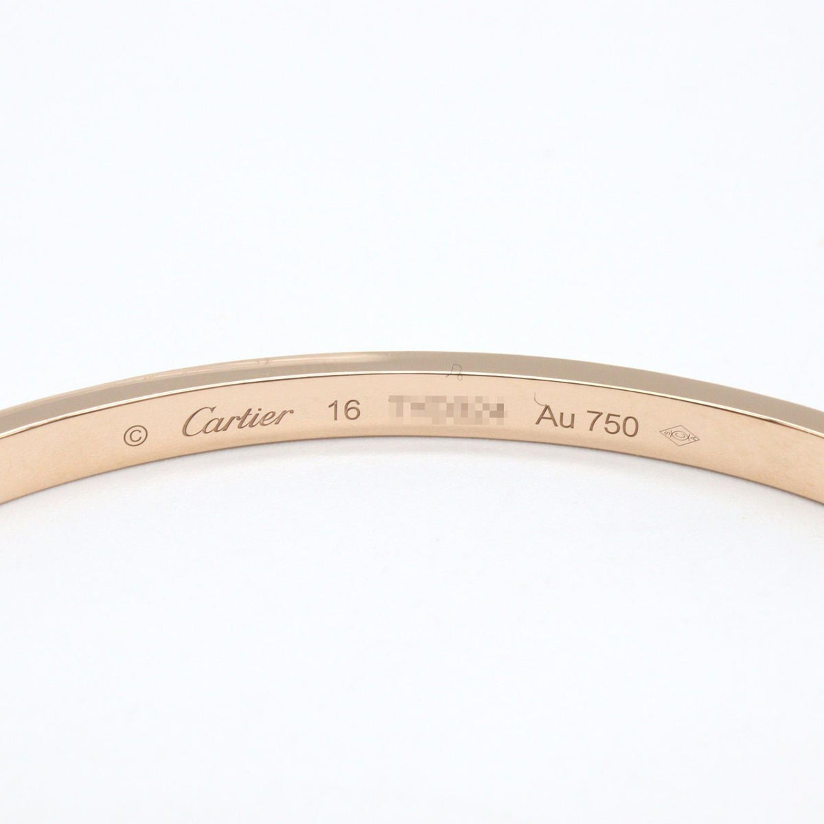 カルティエ ラブ Au750ピンクゴールド ダイヤモンドブレスレット 16号