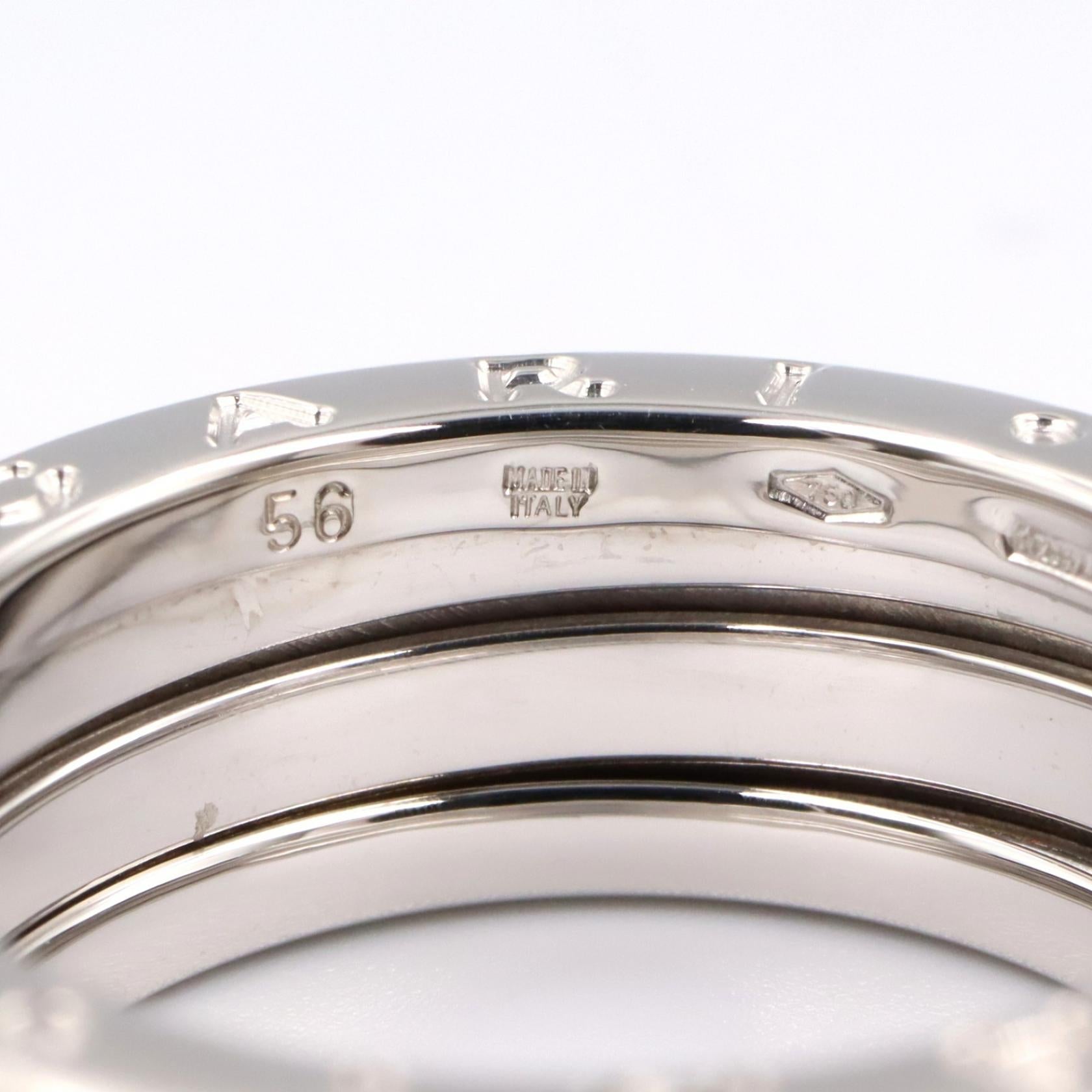 ブルガリ B-zero1 Au750ホワイトゴールドリング 15号