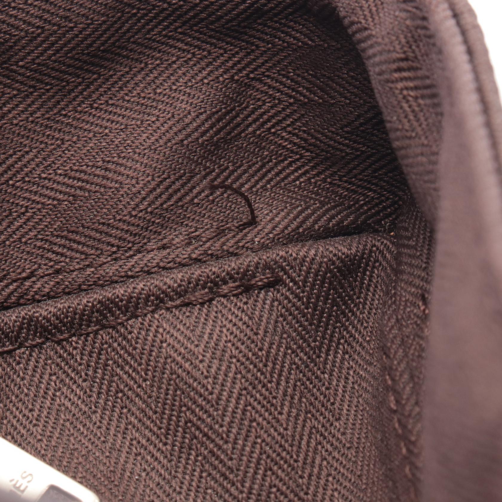 エルメス アカプルコPM トワルシェブロン レザー ハンドバッグ