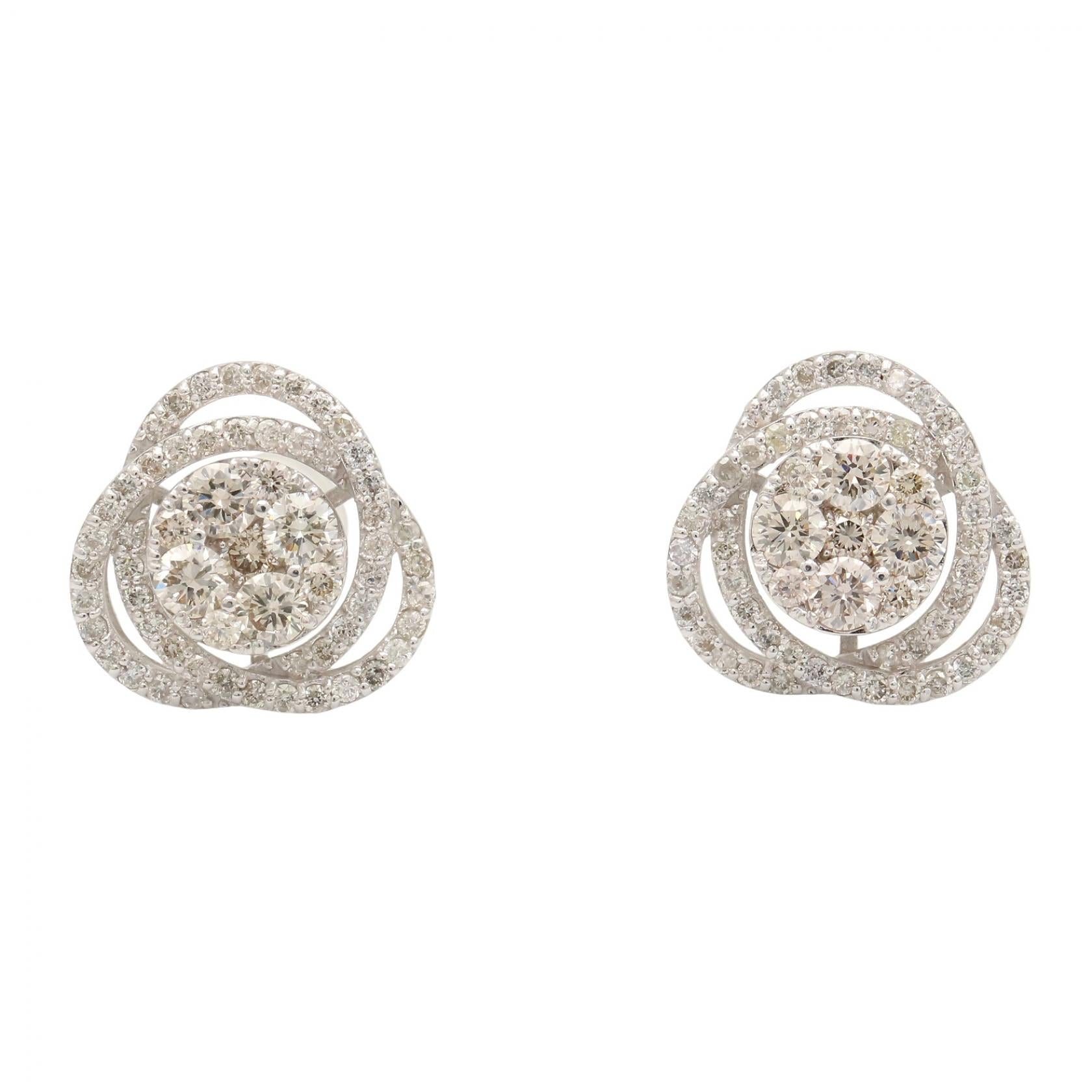 ジュエリー ダイヤモンド Au750ホワイトゴールド ピアス