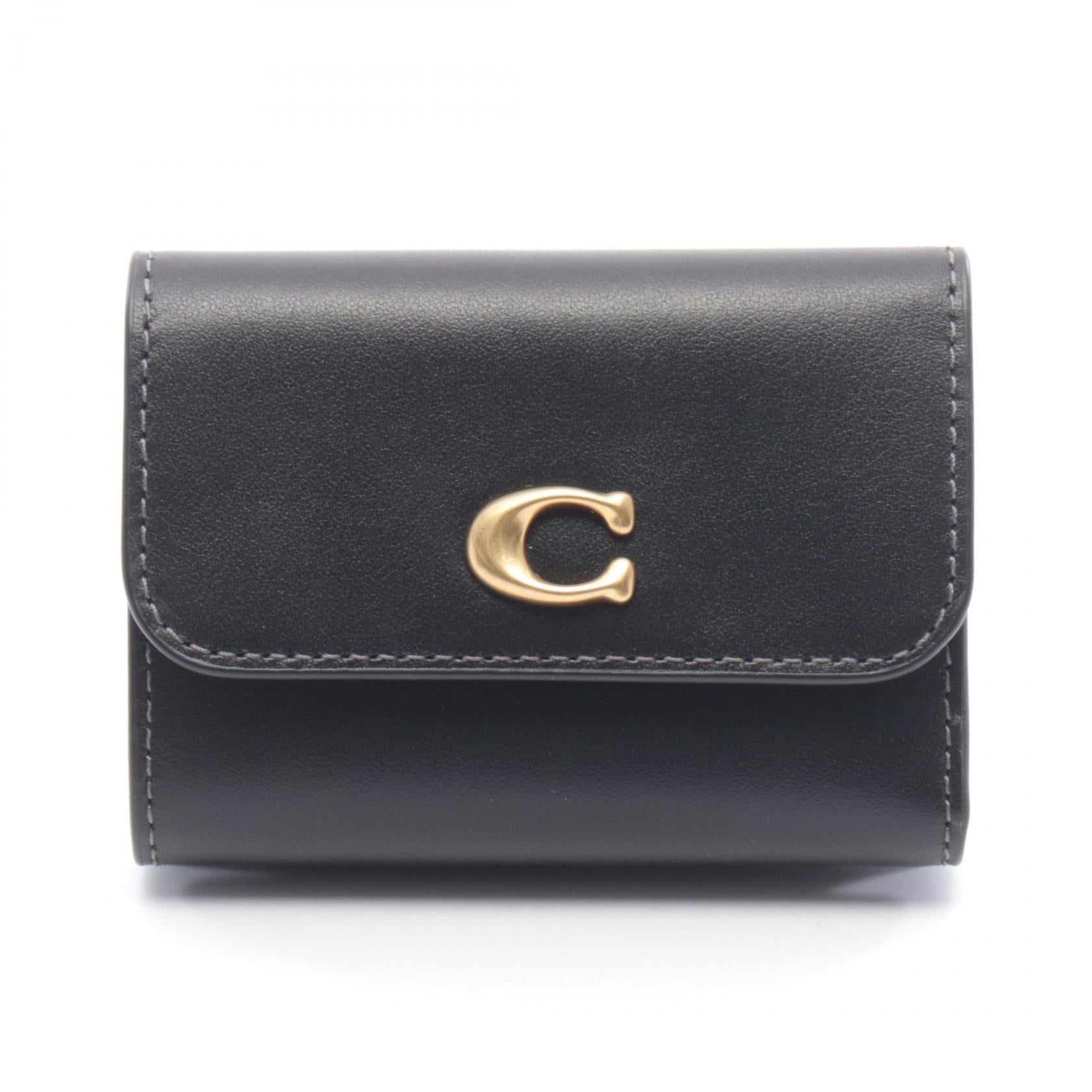 コーチ ESSENTIAL CARD HOLDER WALLET レザー三つ折り財布
