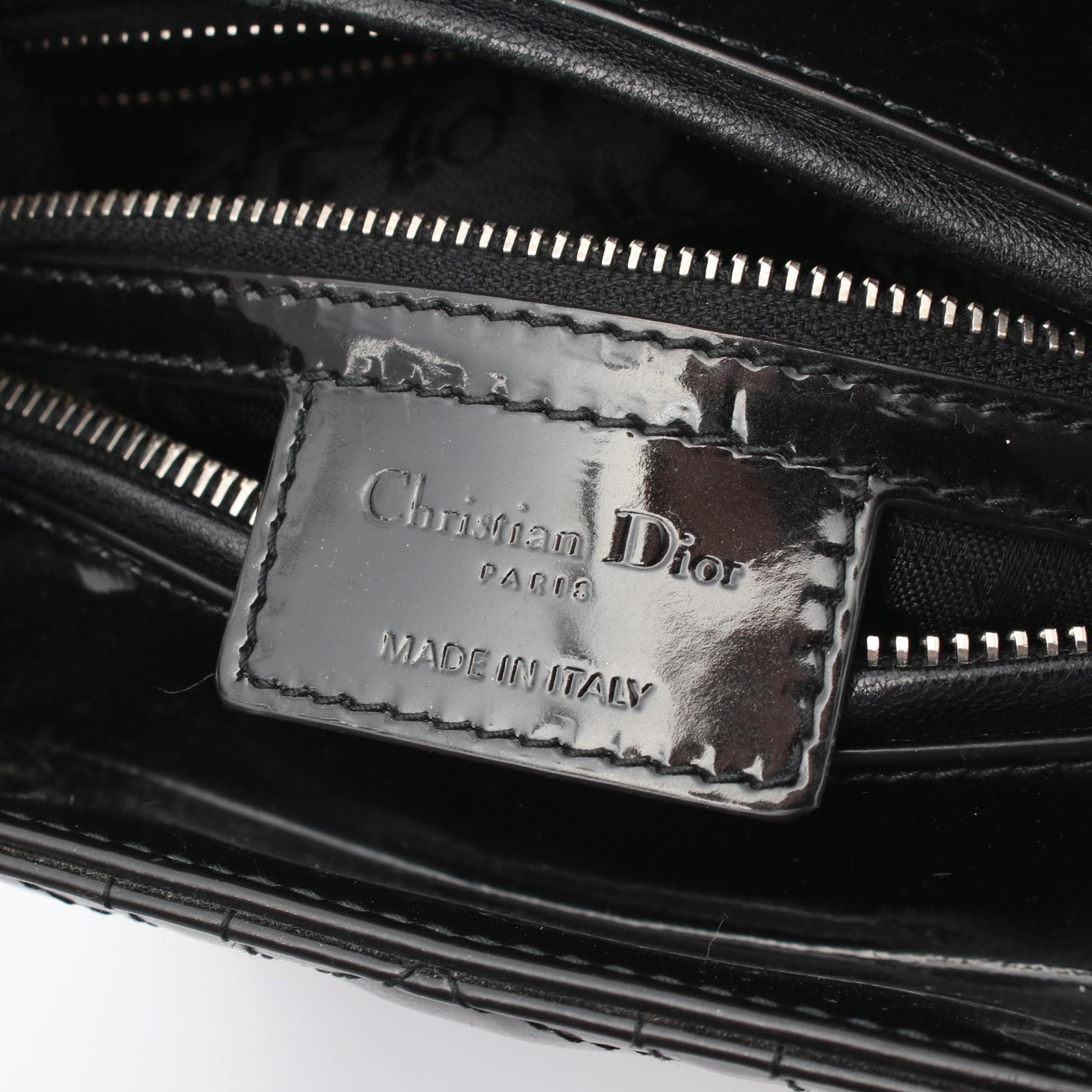 クリスチャンディオール LADY DIOR カナージュ パテントレザー 2wayハンドバッグ
