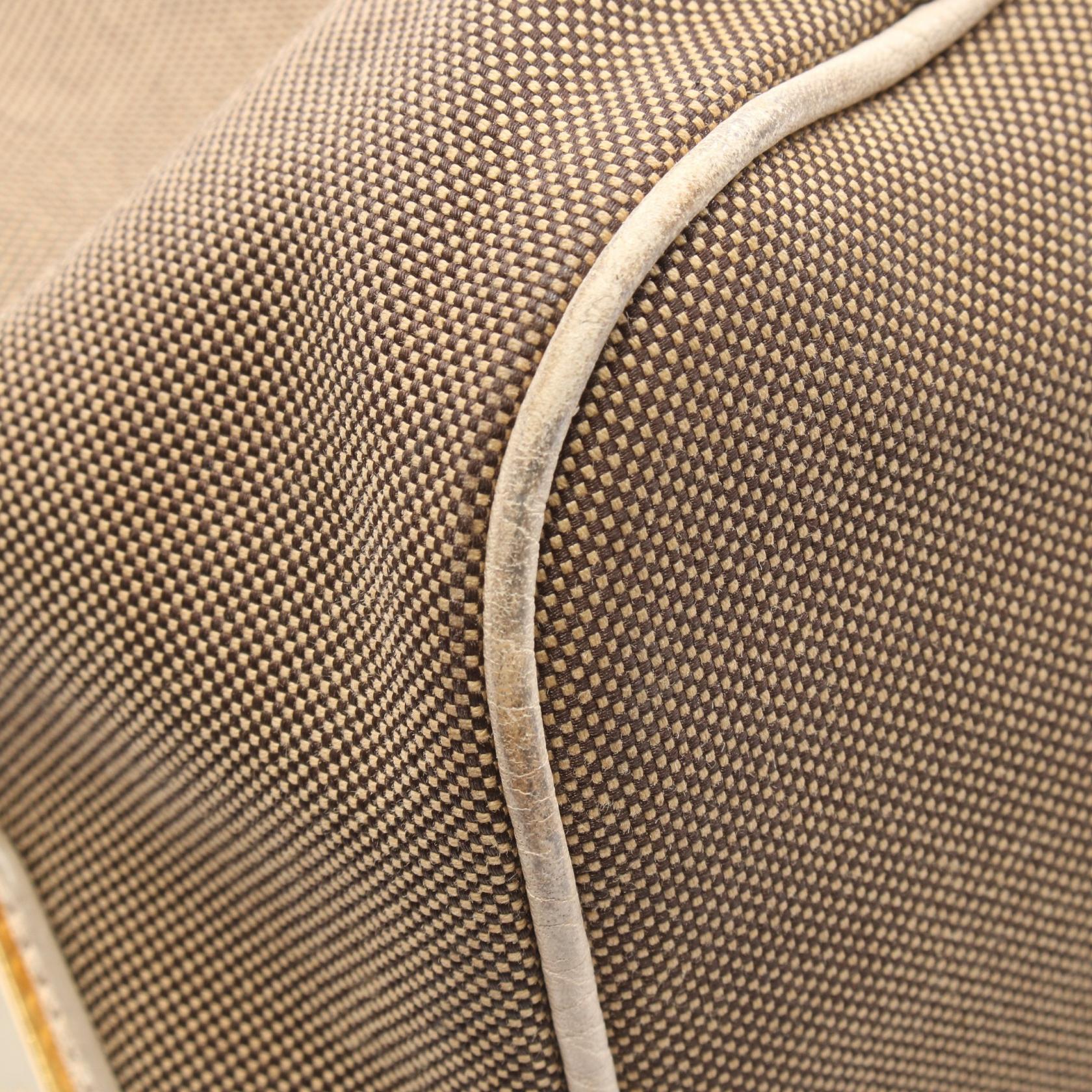 プラダ LOGO JACQUARD キャンバス レザー トートバッグ