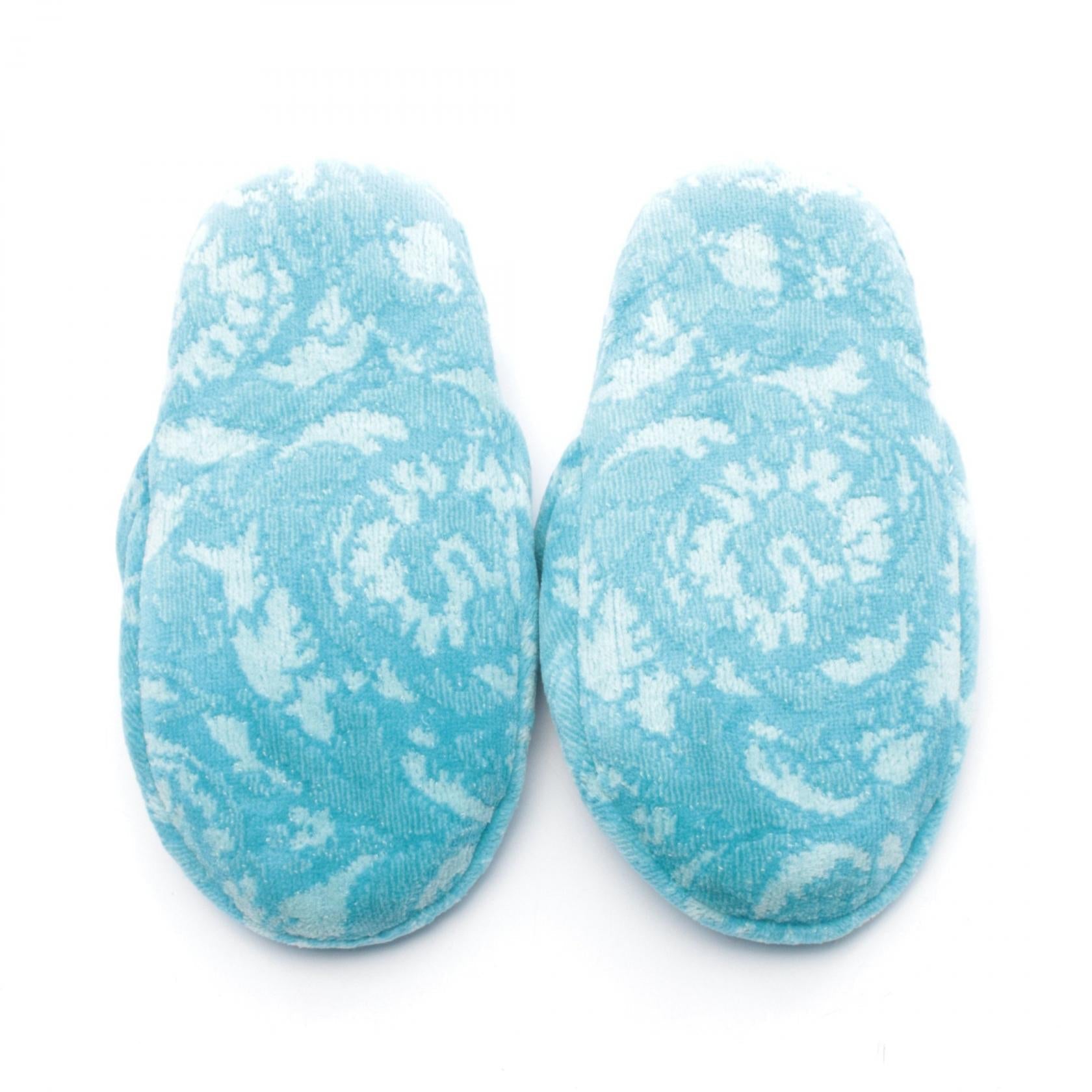 ヴェルサーチェ BATH SLIPPERS BAROCCO コットンカシミヤサンダル