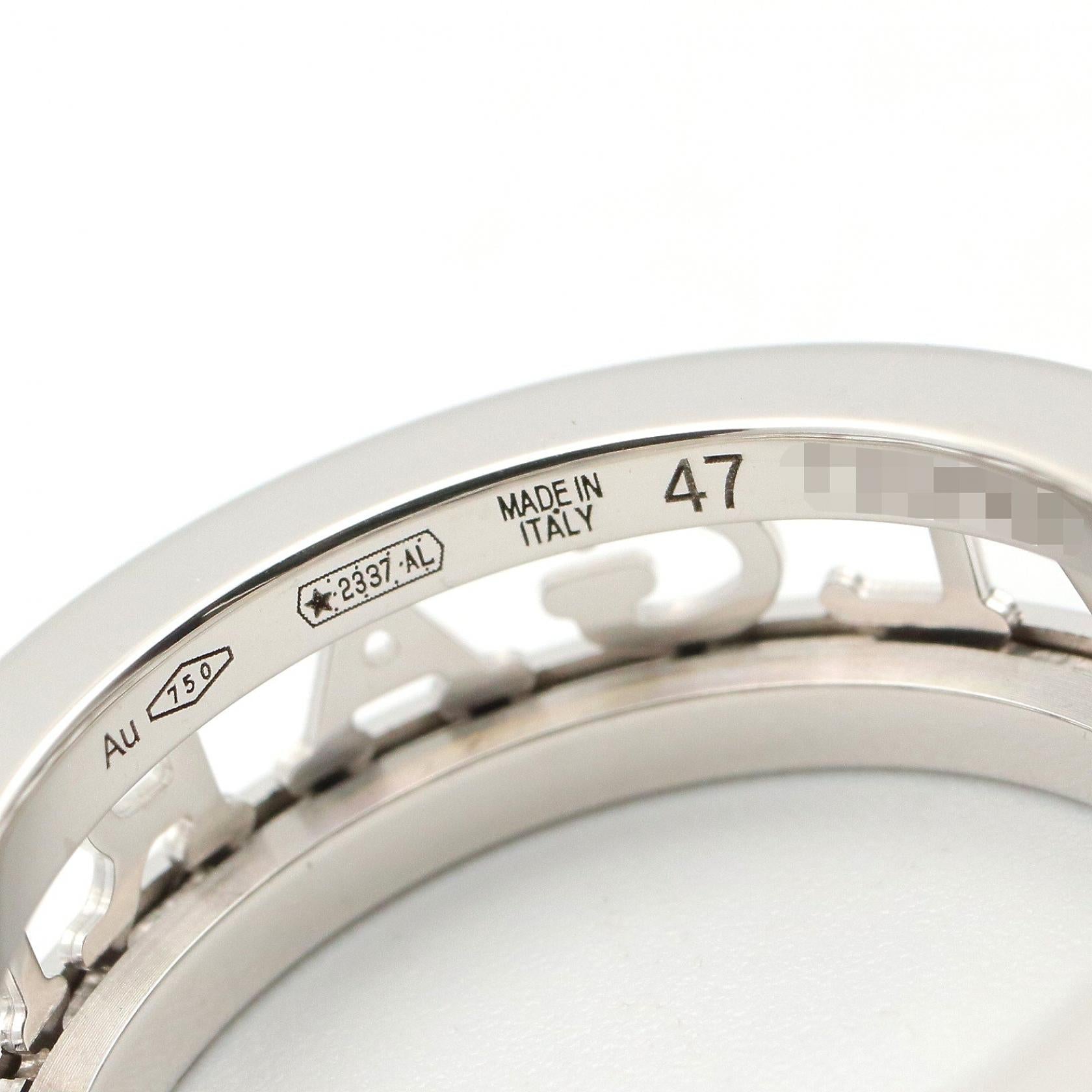 ブルガリ B-zero1 Au750ホワイトゴールド リング 6.5号