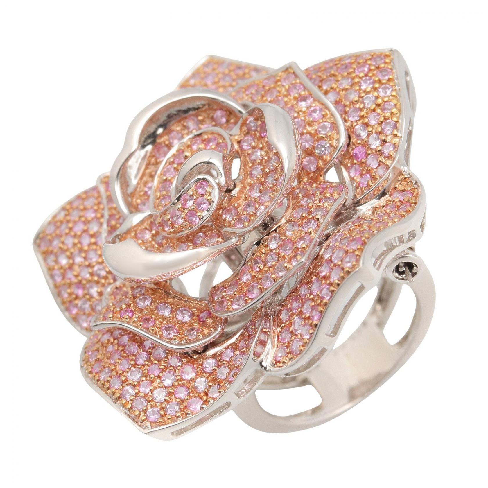 ジュエリー Au750ホワイトゴールド ピンクサファイア リング