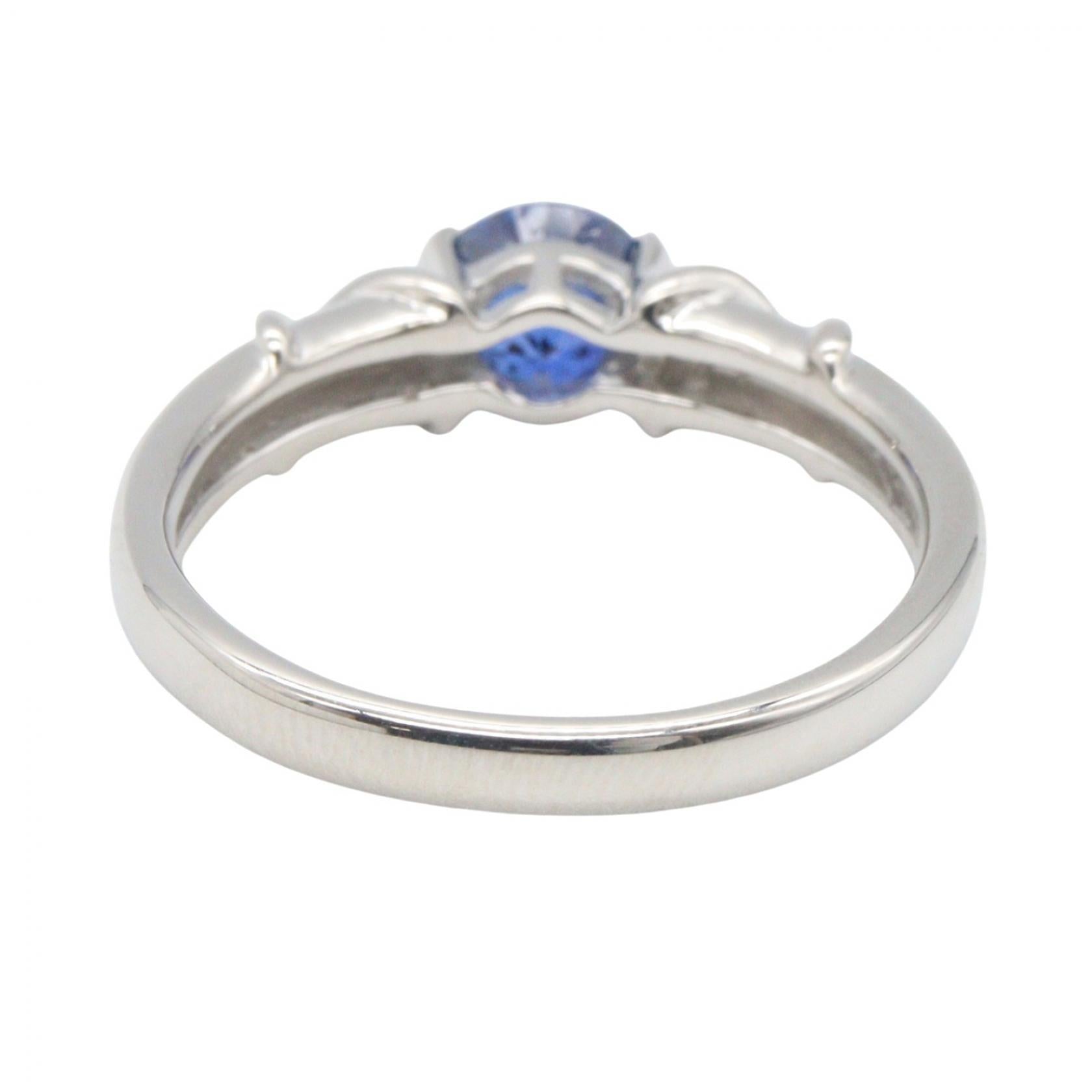 ジュエリー Au750ホワイトゴールド サファイア ダイヤモンド リング