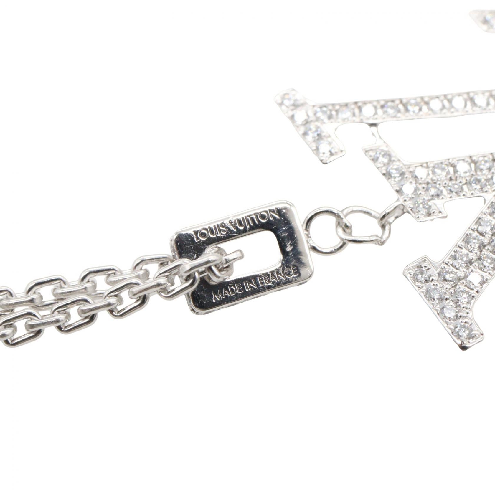 ルイヴィトン パンダンティフ K18WG ダイヤモンドネックレス