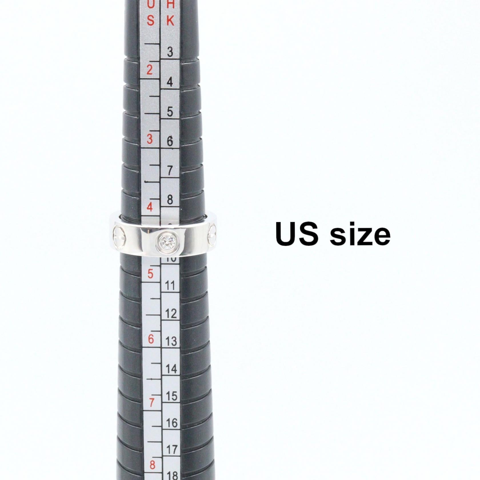 カルティエ ラブ Au750 ダイヤモンドリング 7.5号