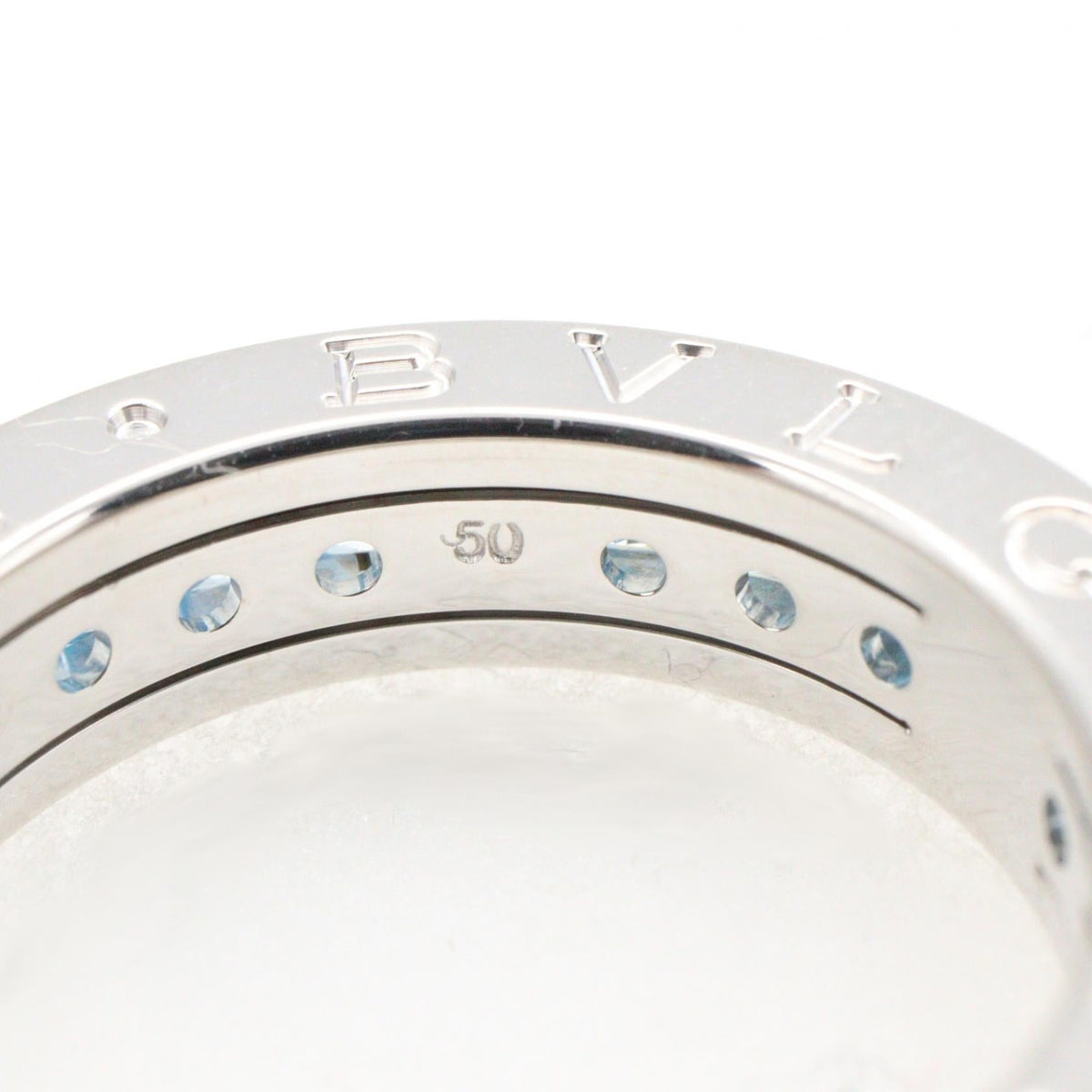 ブルガリ B-zero1 Au750 ブルートパーズ リング 9号
