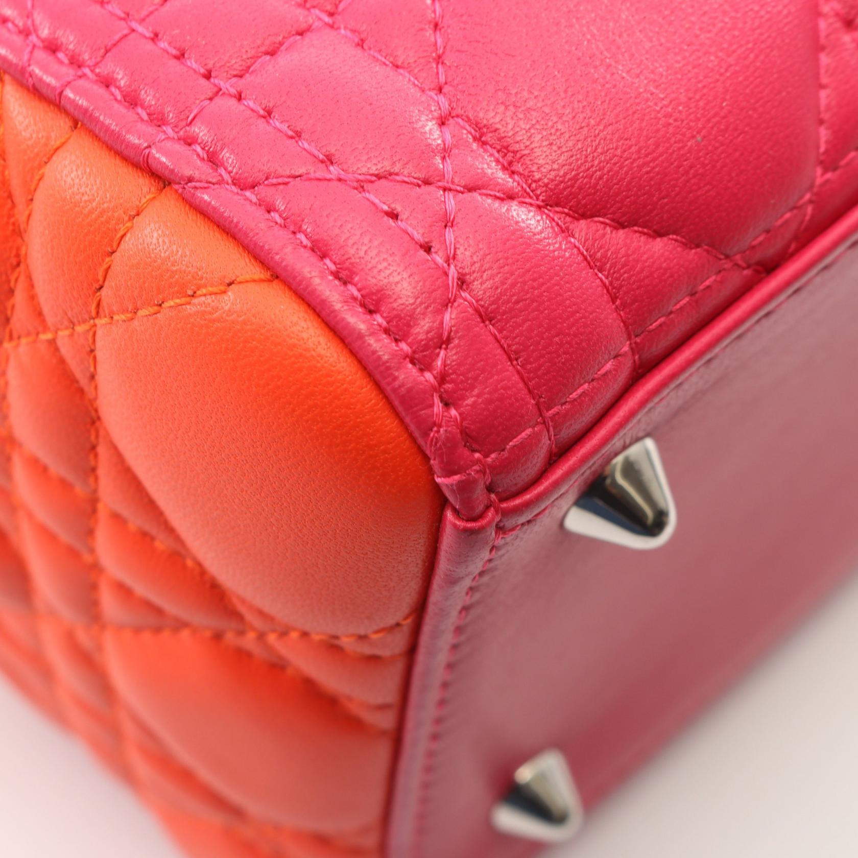 ディオール LADY DIOR レザー ハンドバッグ