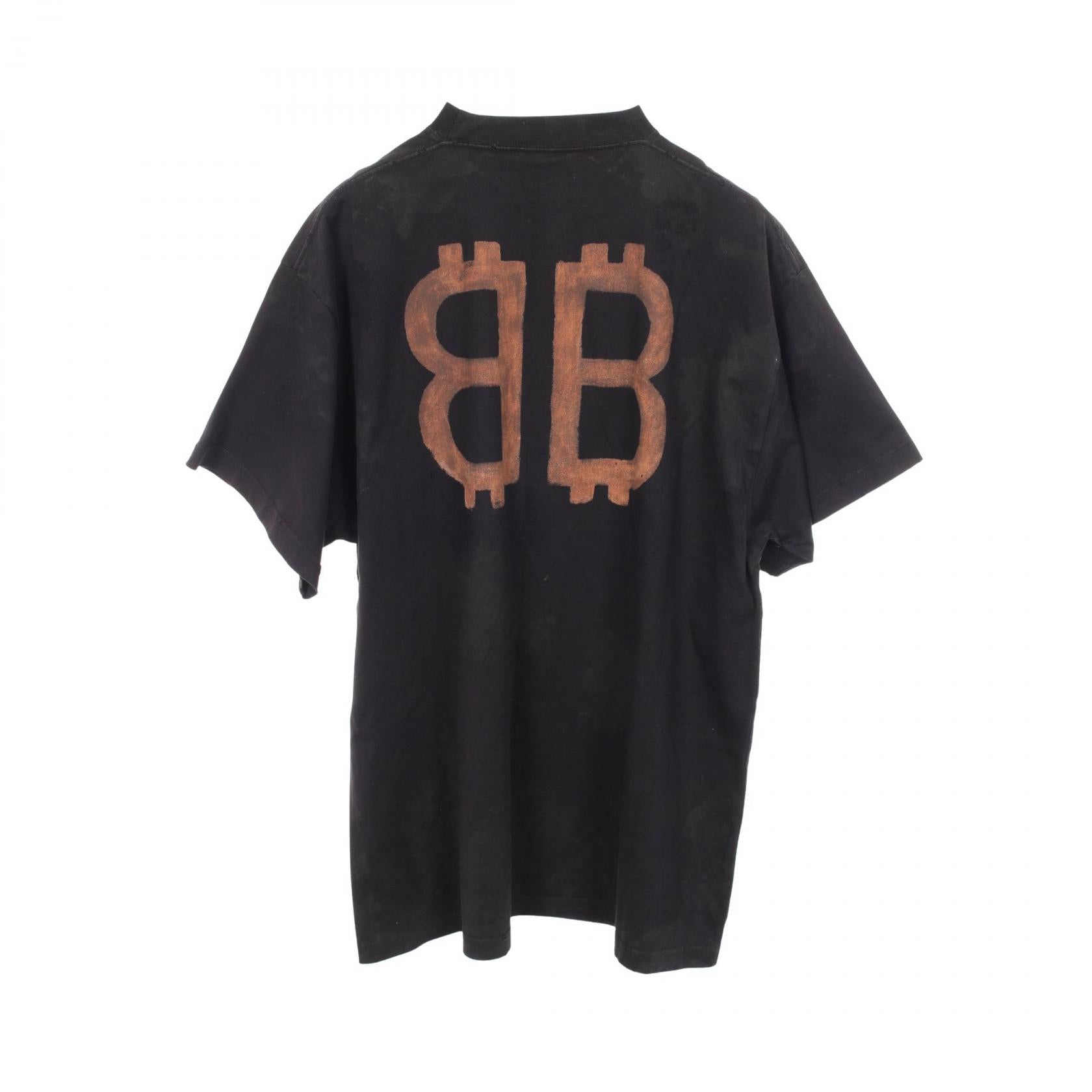 バレンシアガ BBロゴ コットン 半袖Tシャツ
