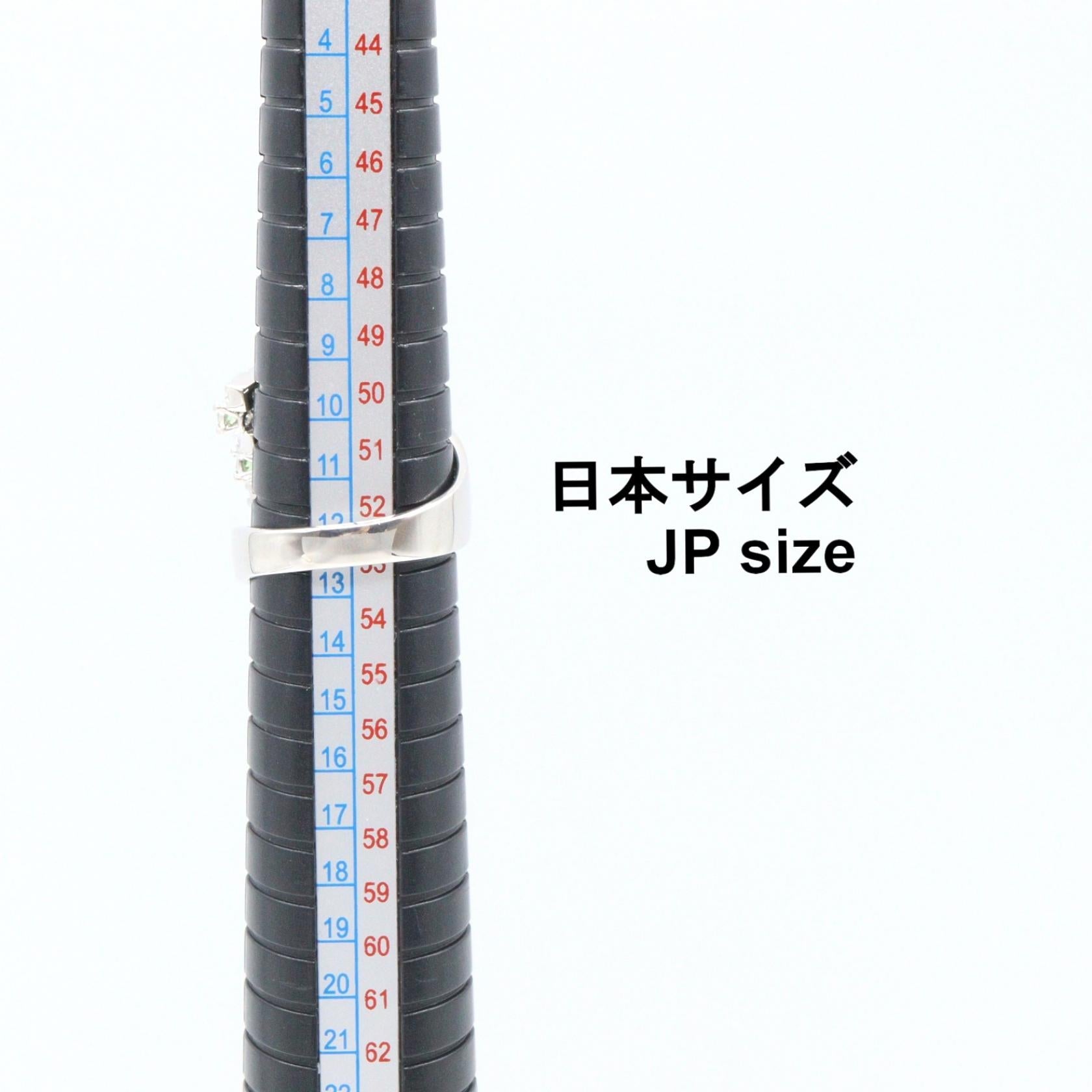 ジュエリー K18WG デマントイドガーネット ダイヤモンド リング