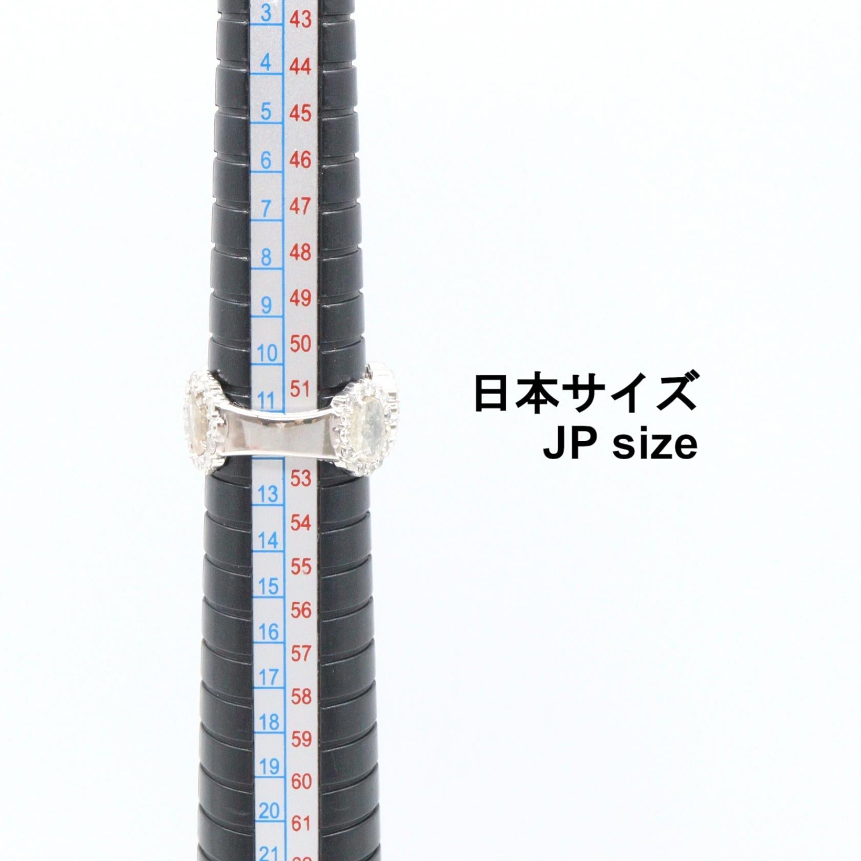 K18ホワイトゴールド 色石リング