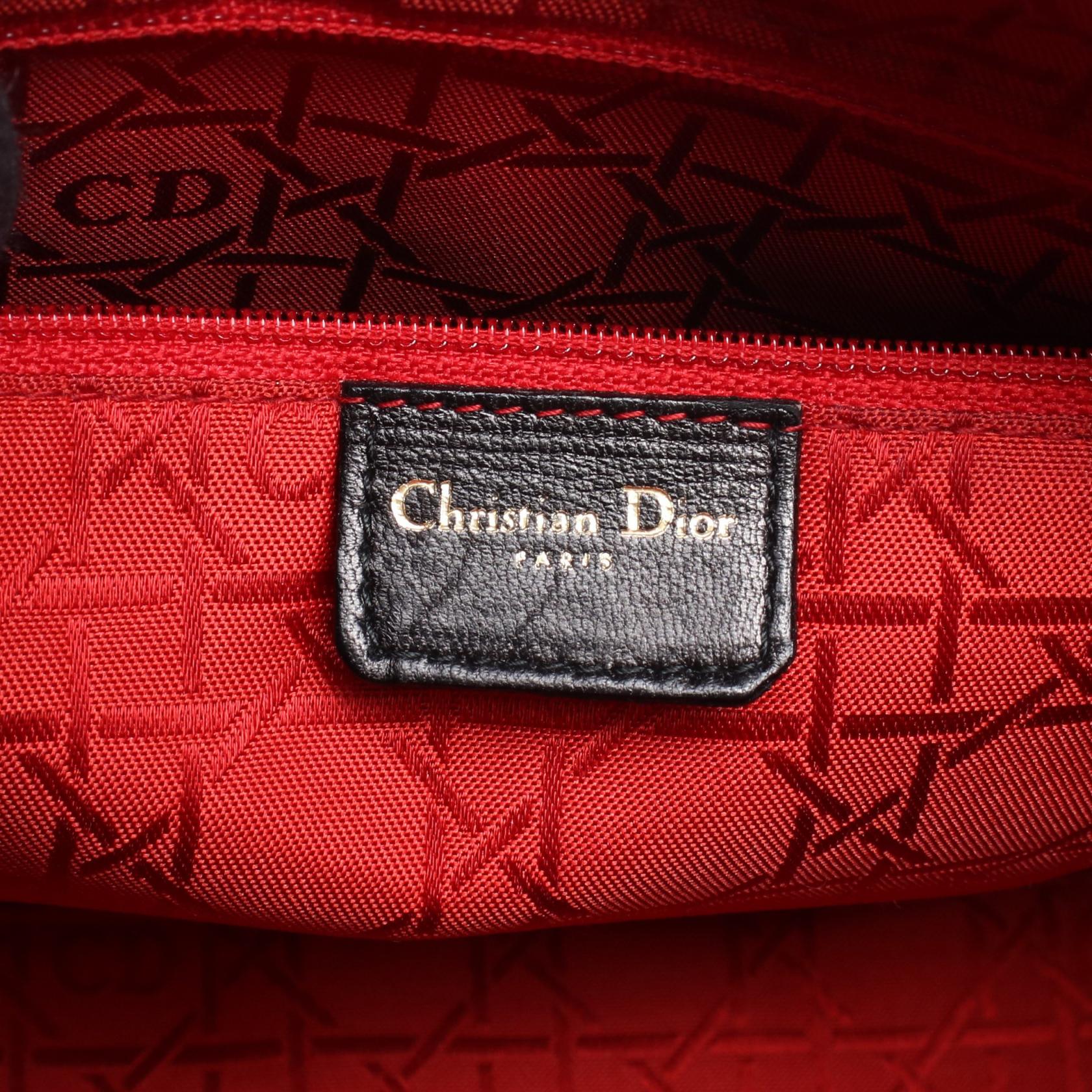 ディオール LADY DIOR レザーハンドバッグ