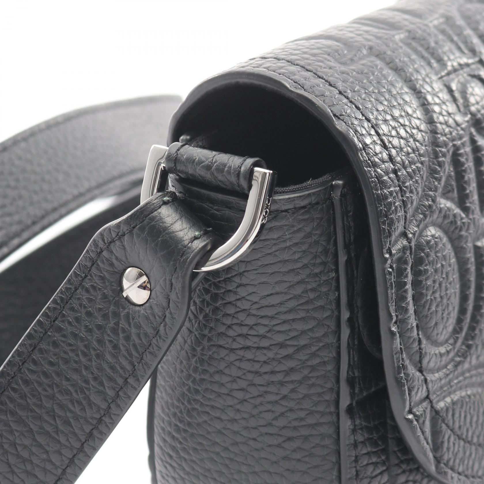 クリスチャンディオール SADDLE メッセンジャー ミニ グラビティ レザー ショルダーバッグ