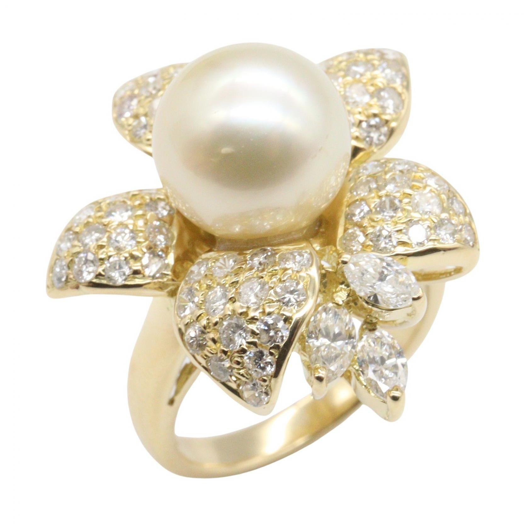 JEWELRY Au750ダイヤモンドパールリング