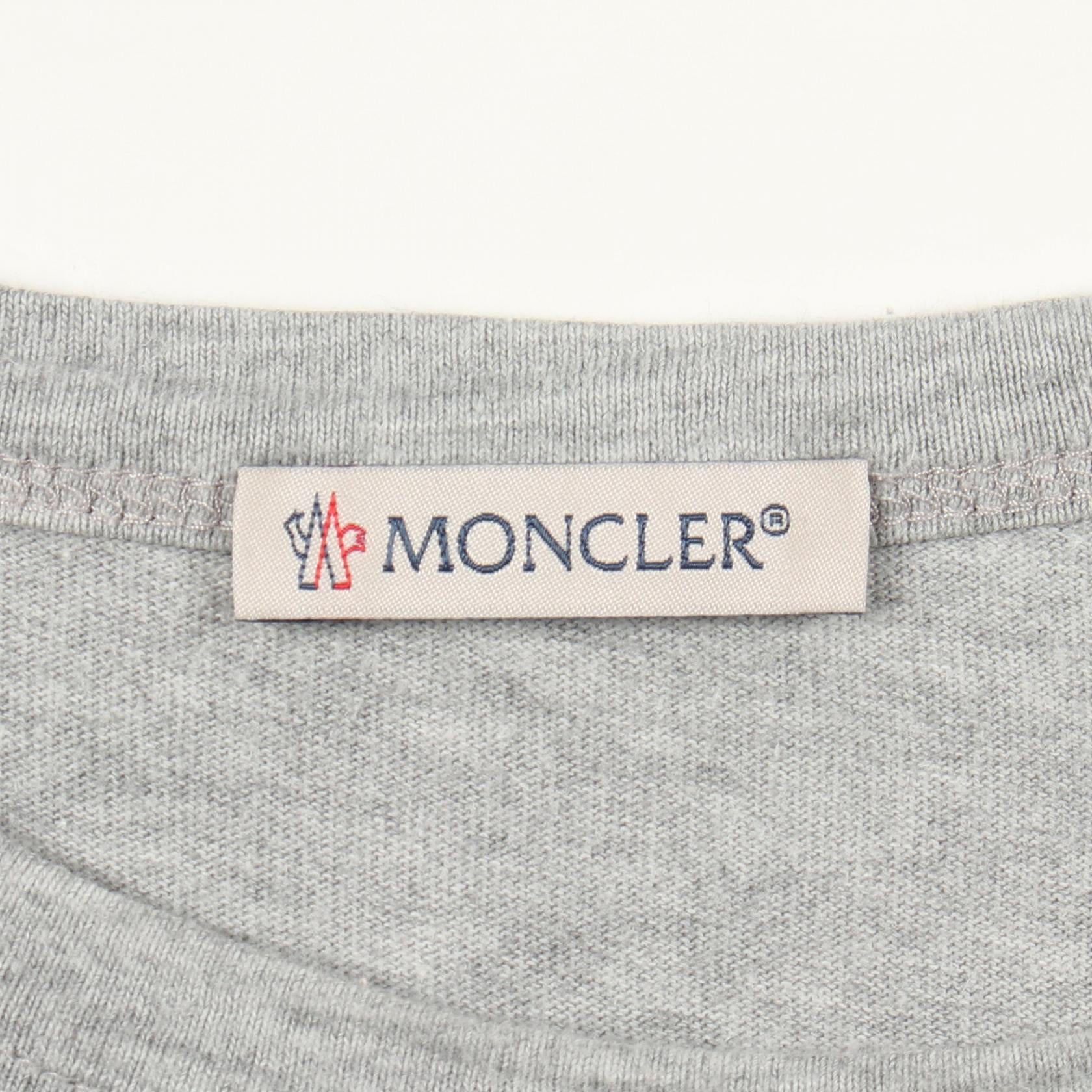 モンクレール ラバーロゴ コットン 半袖Tシャツ