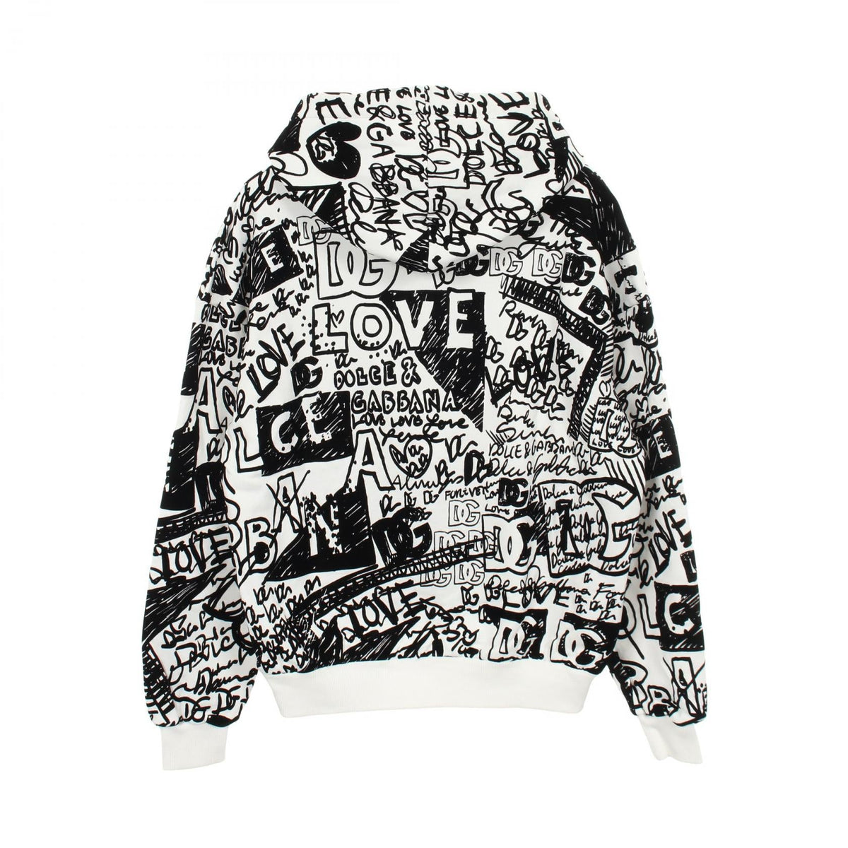 ドルチェ&ガッバーナ FLOCKED GRAFFITI PRINT コットンパーカー