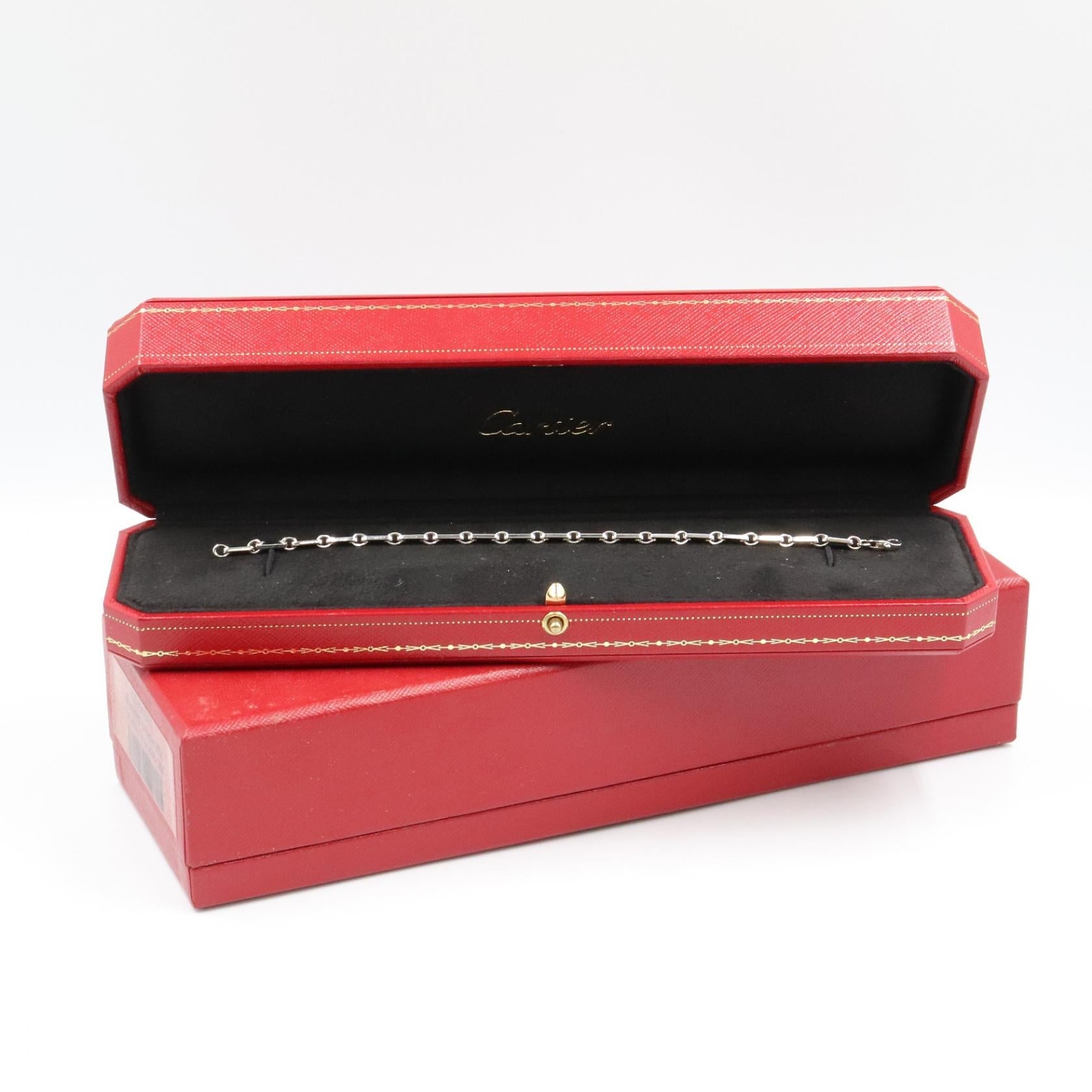 カルティエ フィガロ Au750ブレスレット 17号