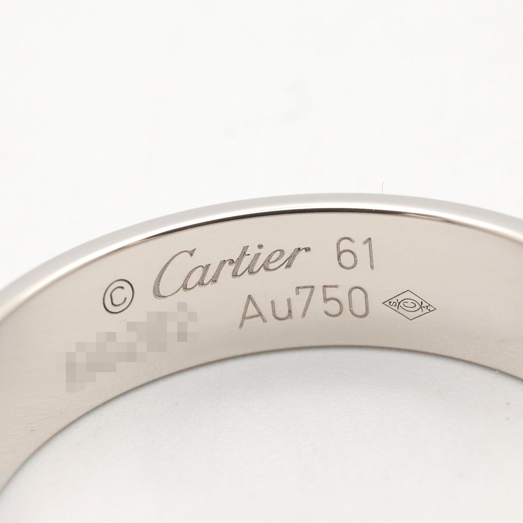 カルティエ ラブ Au750ホワイトゴールド リング 20号